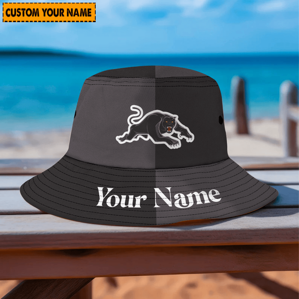 Nrl Penrith Panthers Custom Name Bucket Hat For Fan