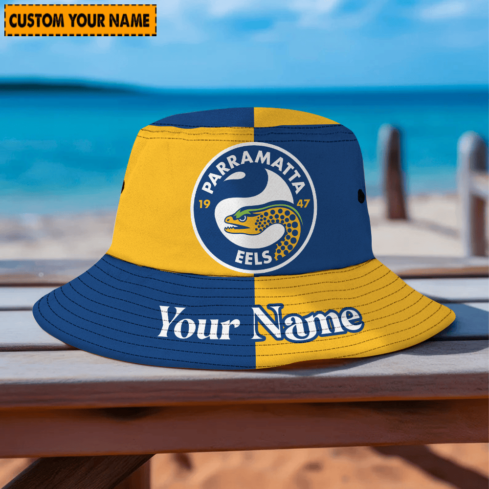 Nrl Parramatta Eels Custom Name Bucket Hat For Fan