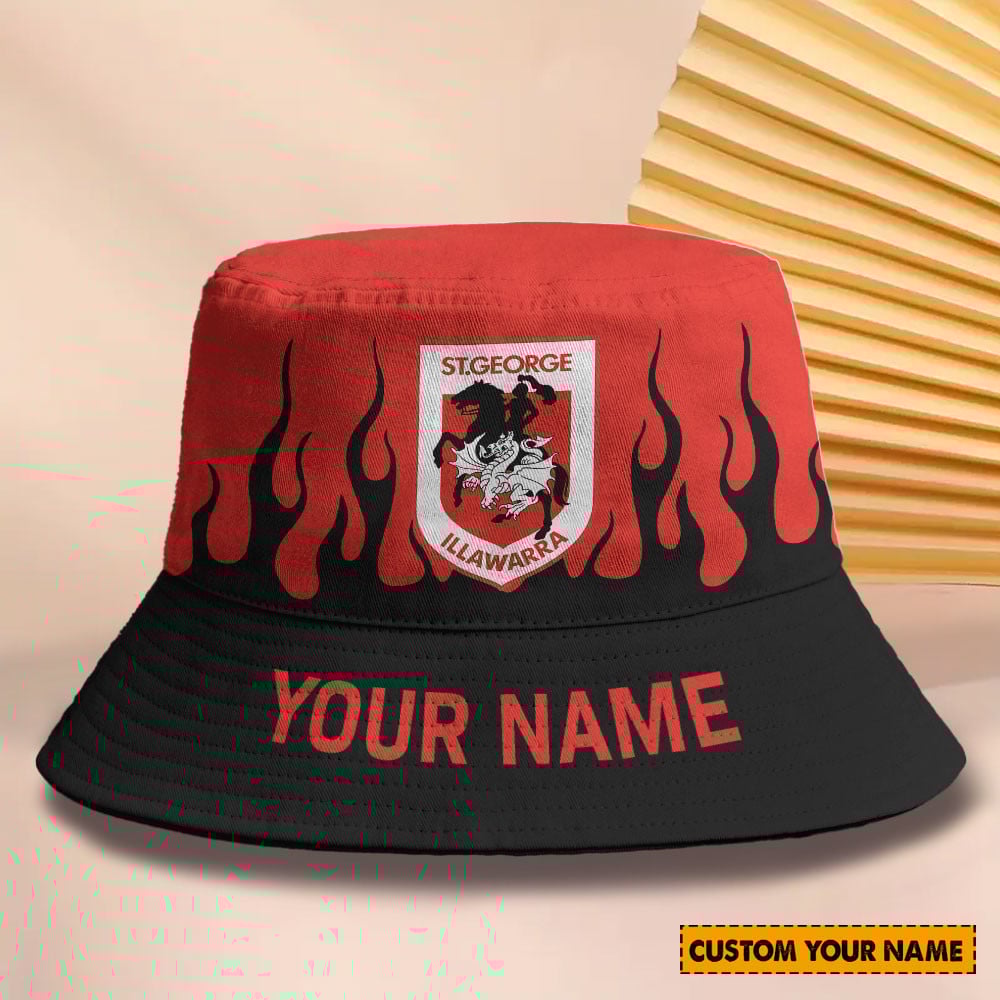 Nrl St. George Illawarra Dragons New Bucket Hat For Fan