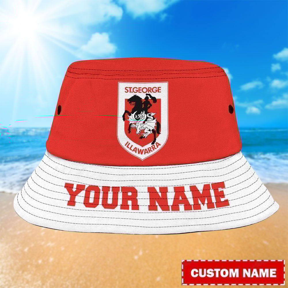 Nrl St. George Illawarra Dragons Bucket Hat For Fan