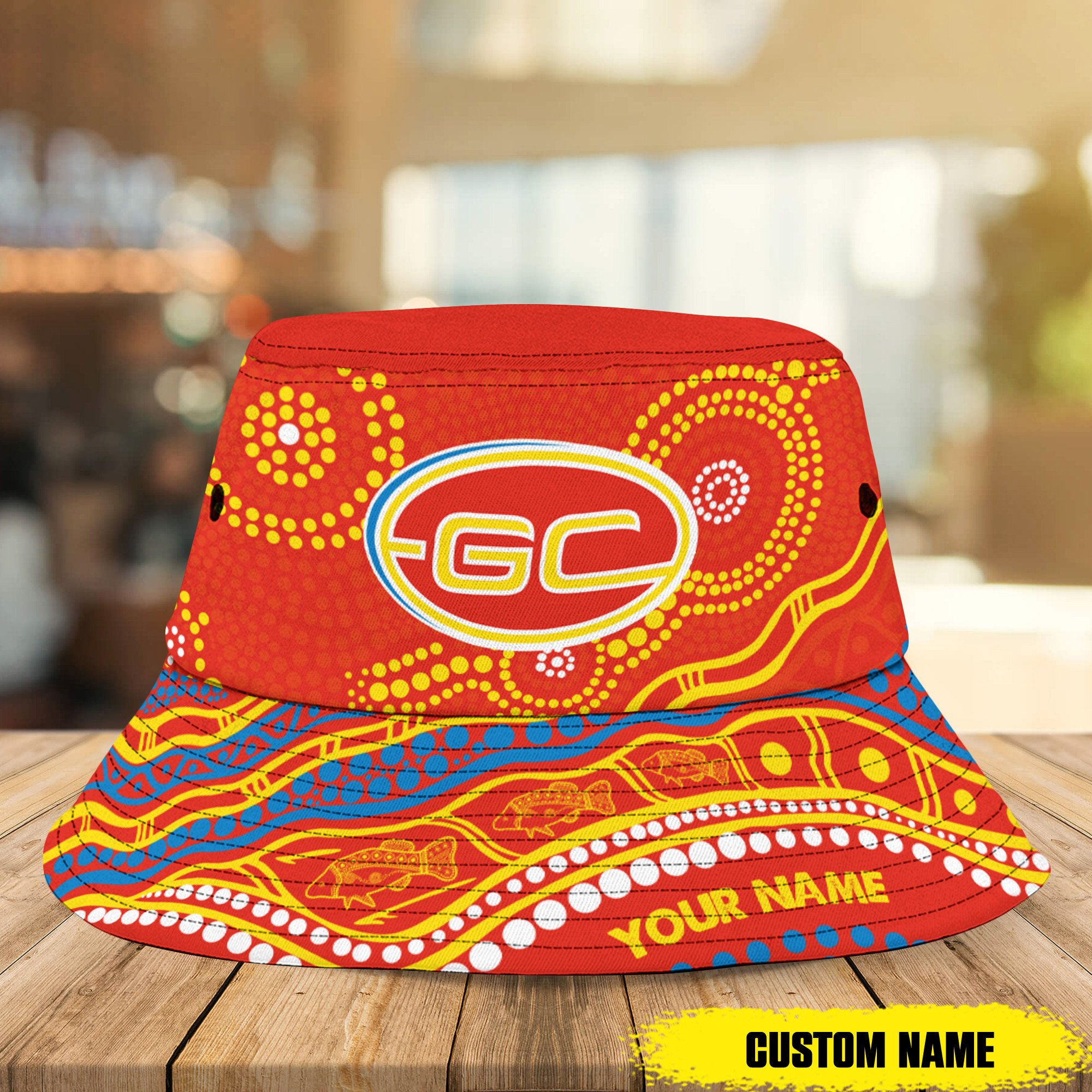 Afl Gold Coast Suns Personalized Bucket Hat For Fans