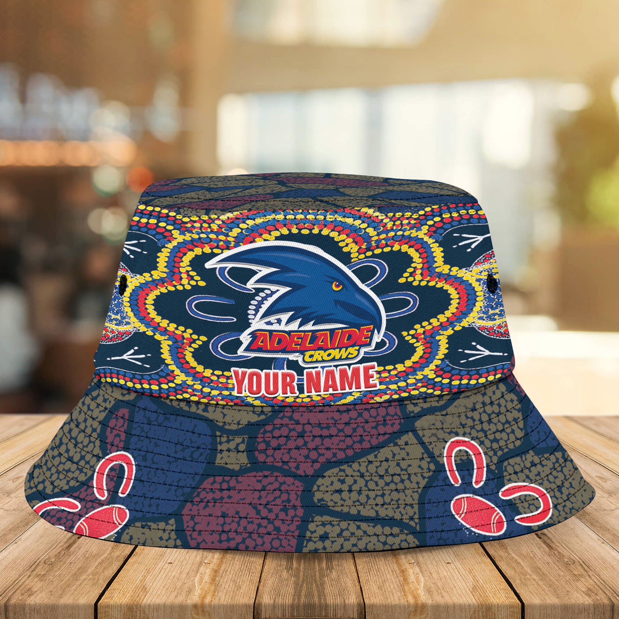 Afl Adelaide Crows Indigenous New Personalized Bucket Hat For Fans