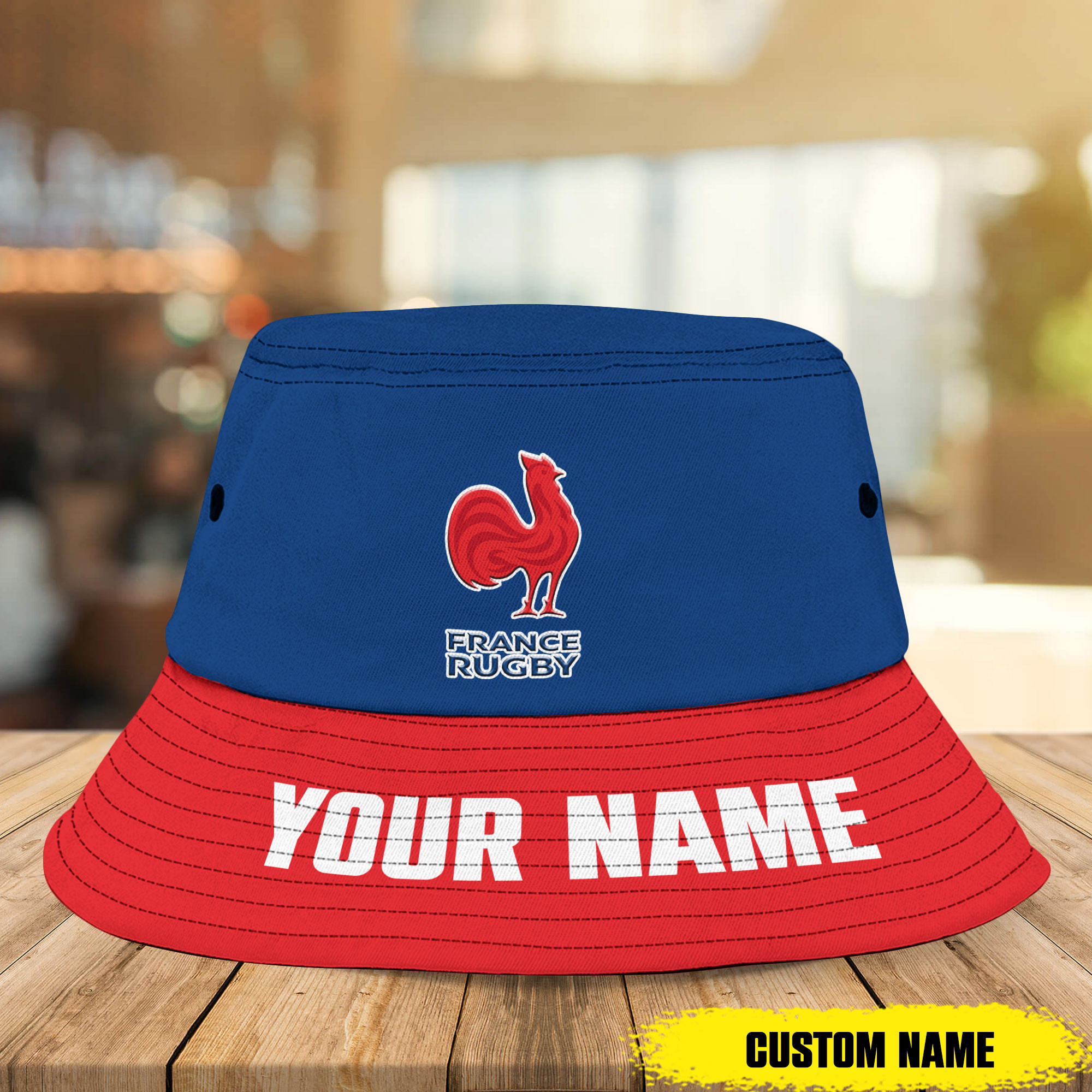 France Rugby Personalized Bucket Hat Gifts Custom Name 