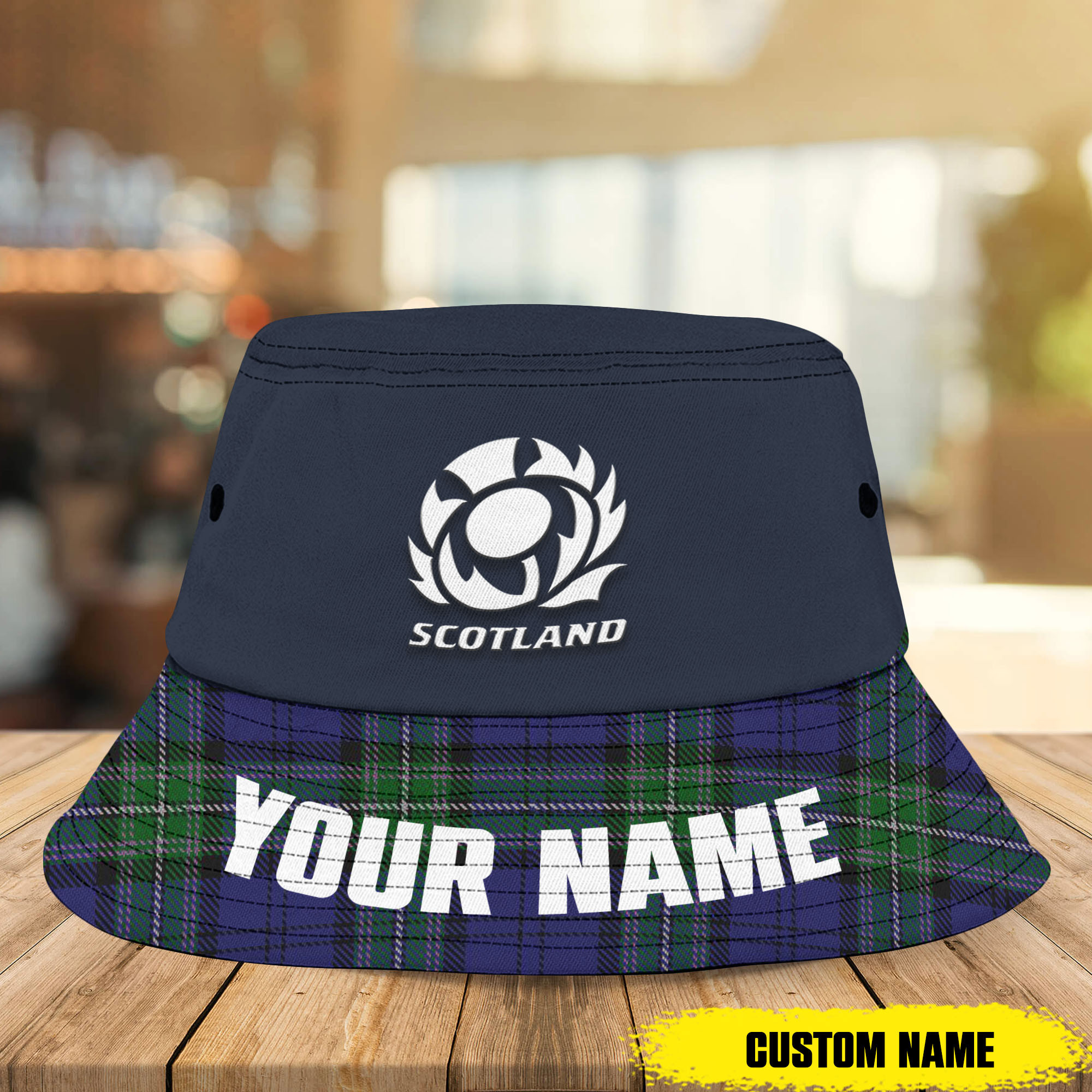 Scotland National Rugby Personalized Bucket Hat Custom Name 