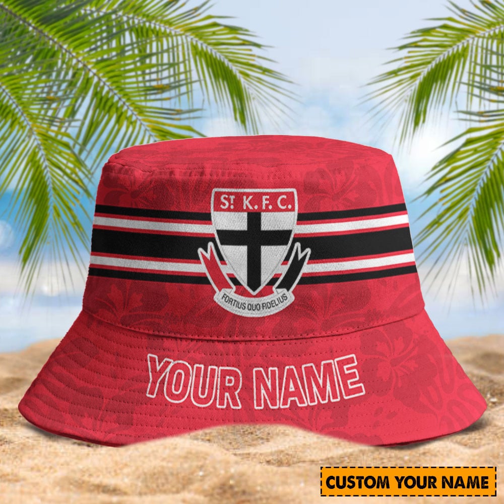 Afl St Kilda Saints Football Club Bucket Hat Personalized Afl Gift Hat