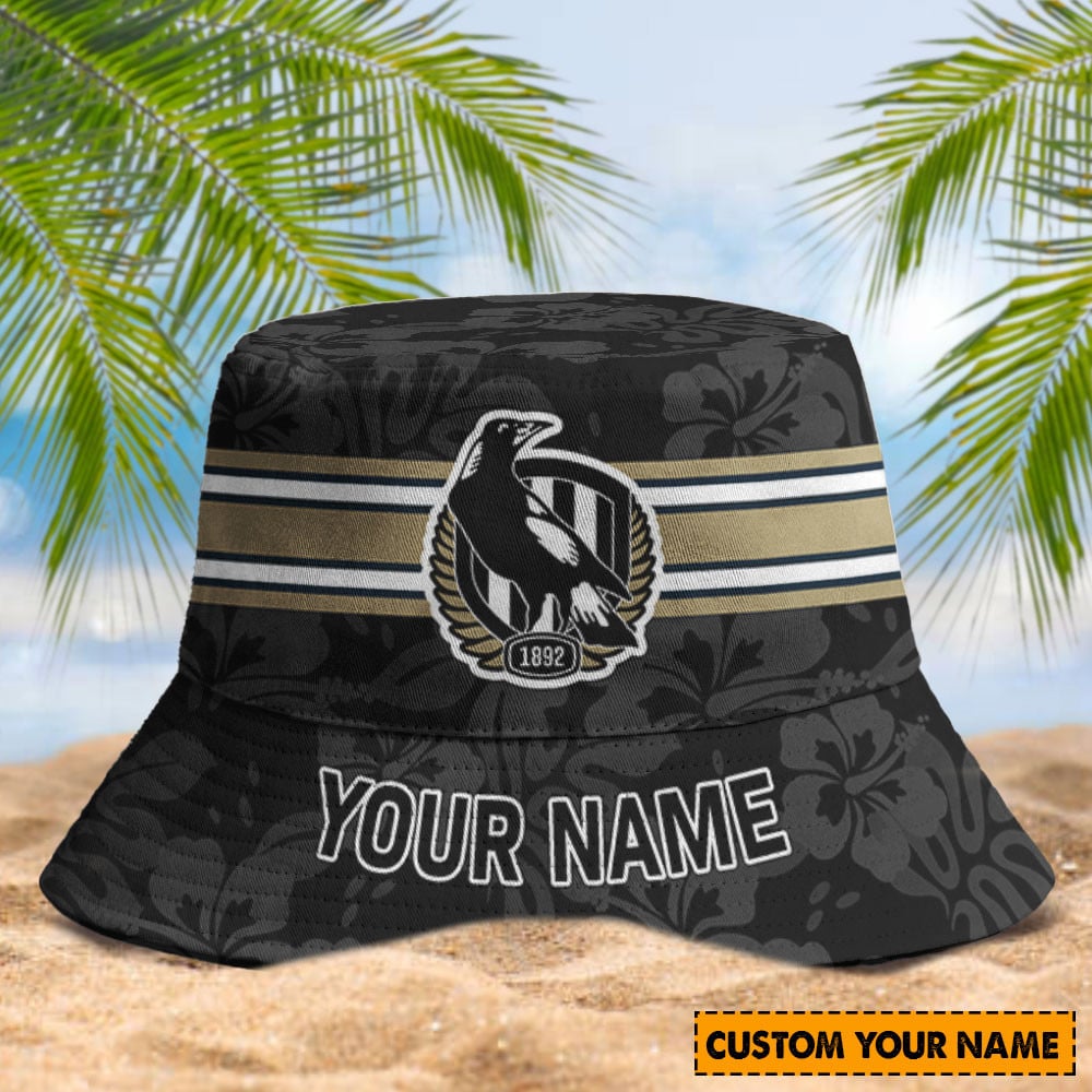Afl Collingwood Magpies Football Club Bucket Hat Afl Summer Bucket Cap