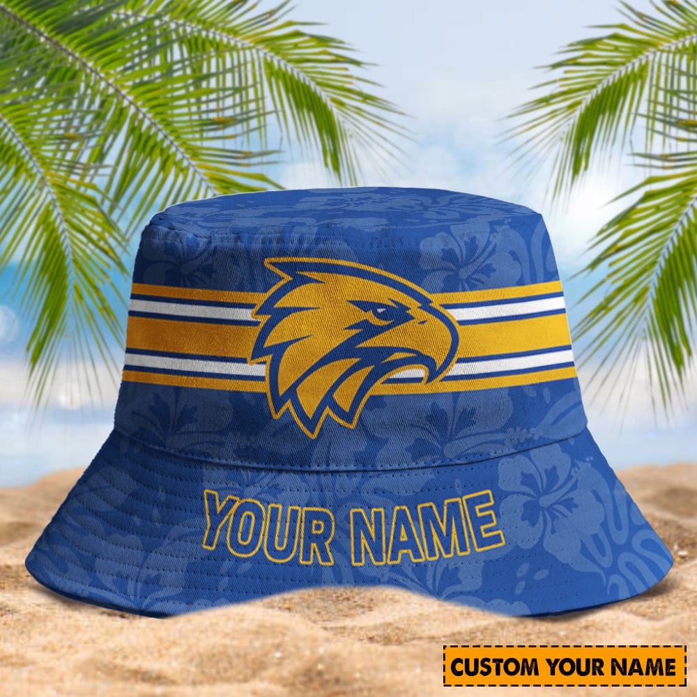 Afl West Coast Eagles Football Club Bucket Hat Custom Summer Fan Gear