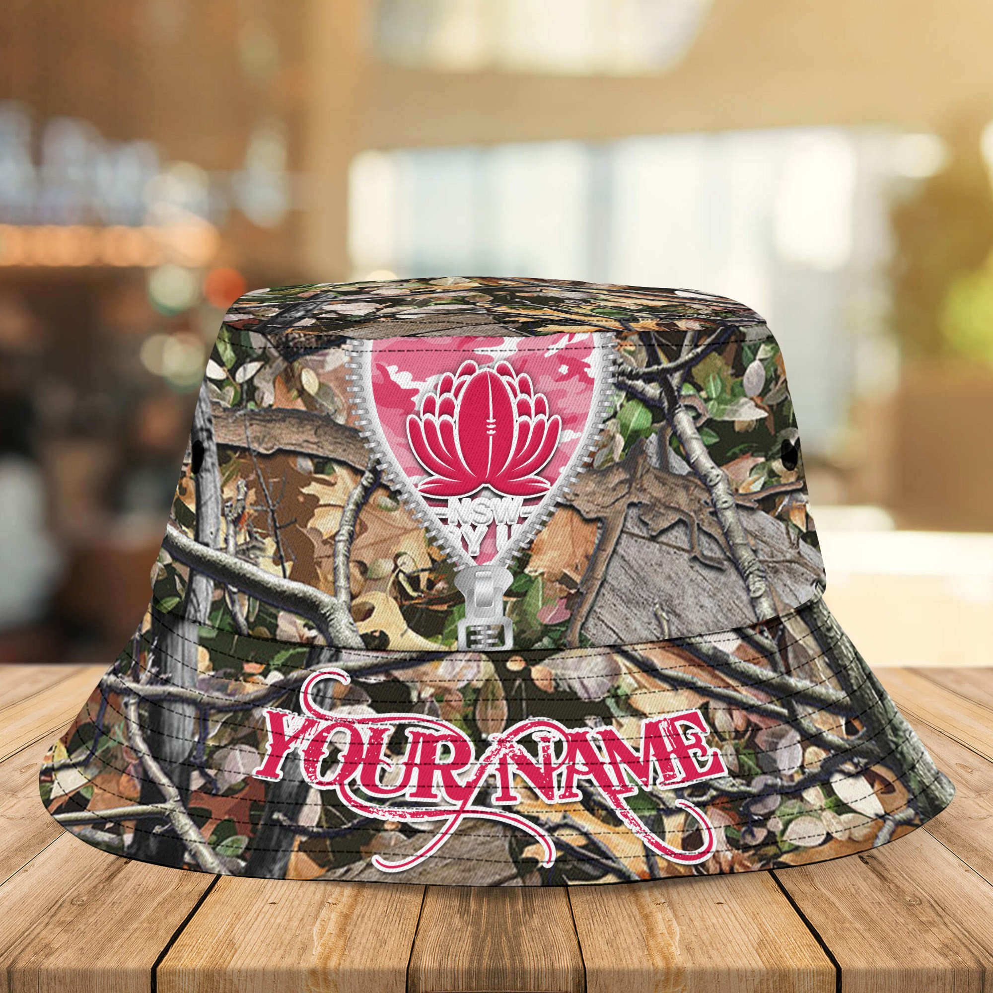 Nsw Waratahs Super Rugby Camo Hunting Personalized Bucket Hat For Rugby Pacific Fans