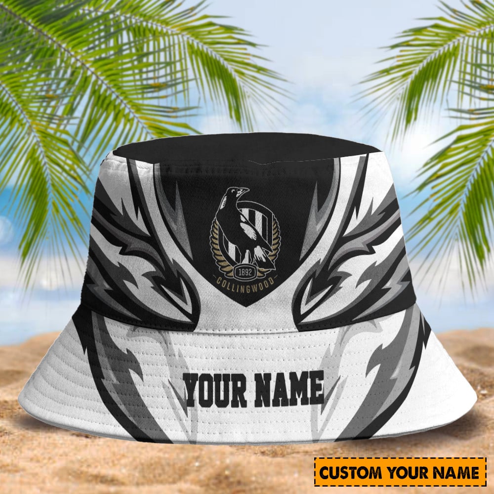 Afl Collingwood Magpies Football Club Bucket Hat Custom Afl Outdoor Hat