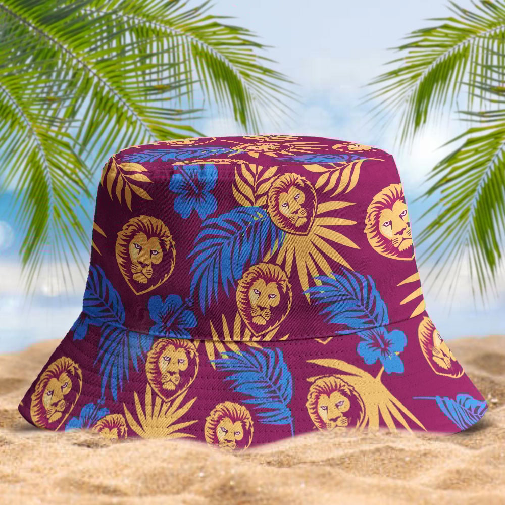 Afl Brisbane Lions Football Club Bucket Hat Lightweight Sun Hat For Fans