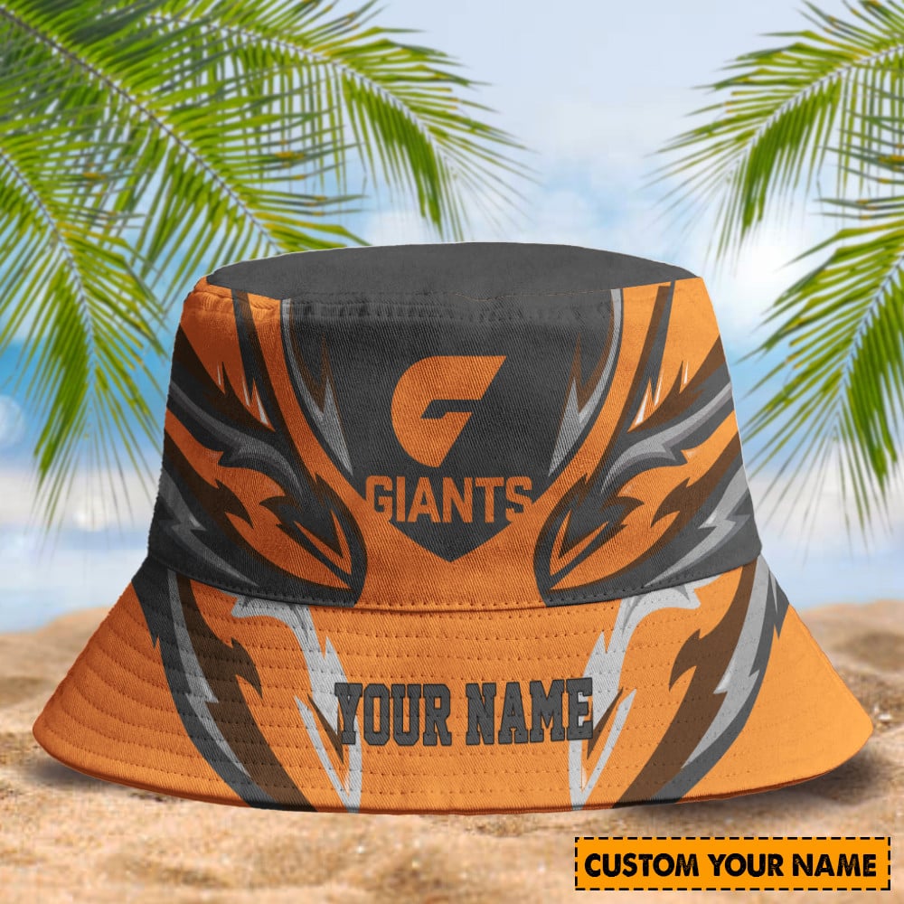 Afl Greater Western Sydney Giants Custom Bucket Hat 