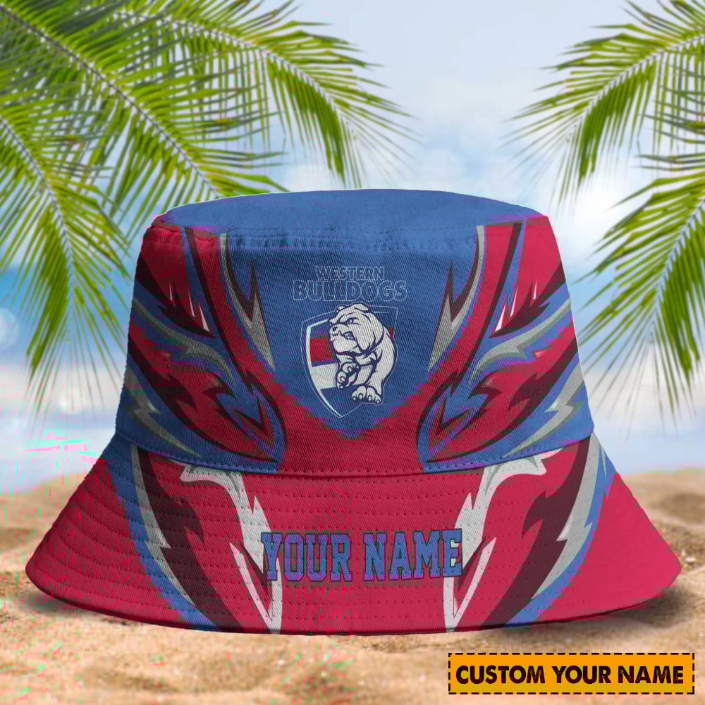 Afl Western Bulldogs Football Club Bucket Hat Custom Tailgate Fan Hat