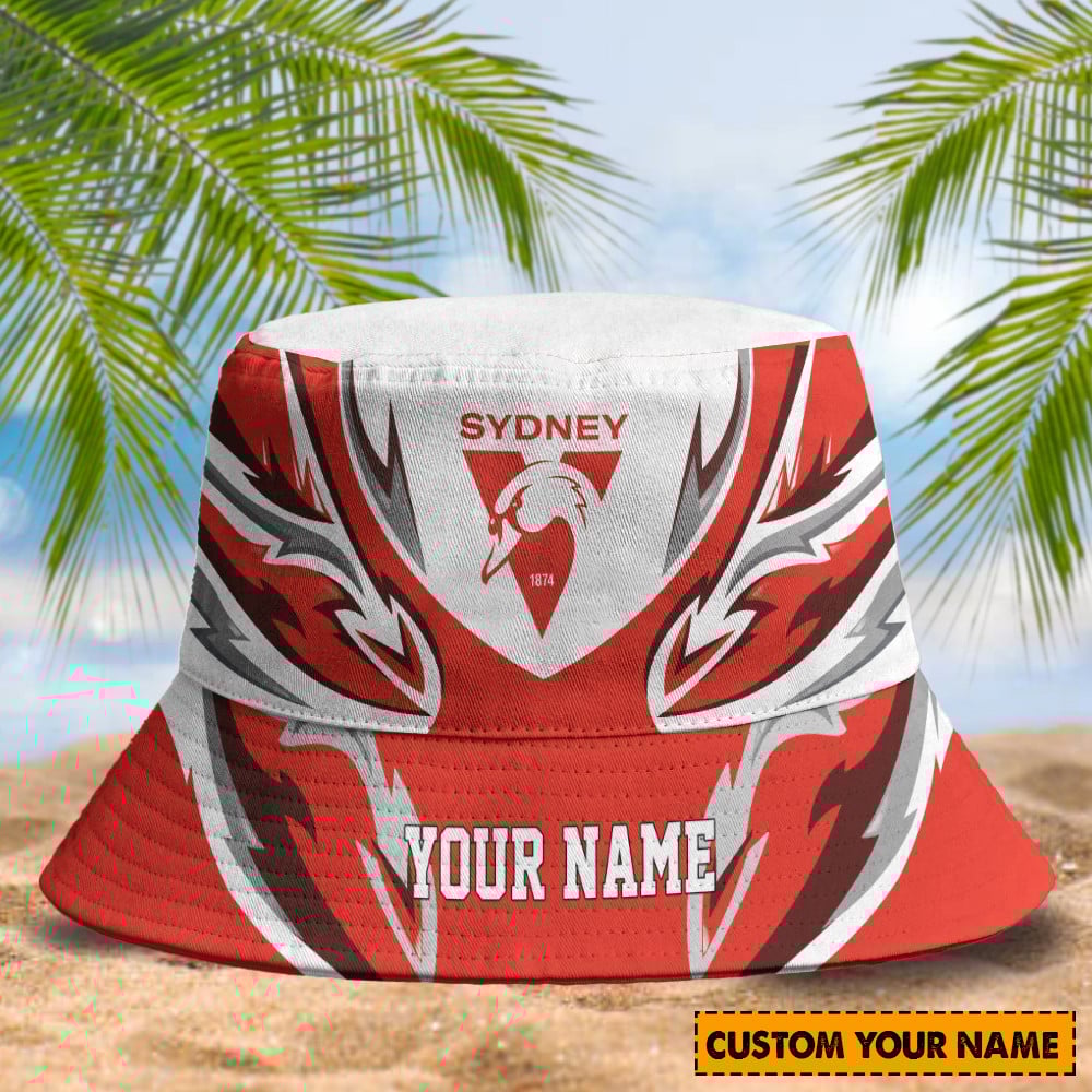 Afl Sydney Swans Football Club Bucket Hat Game Day Fan Bucket Hat