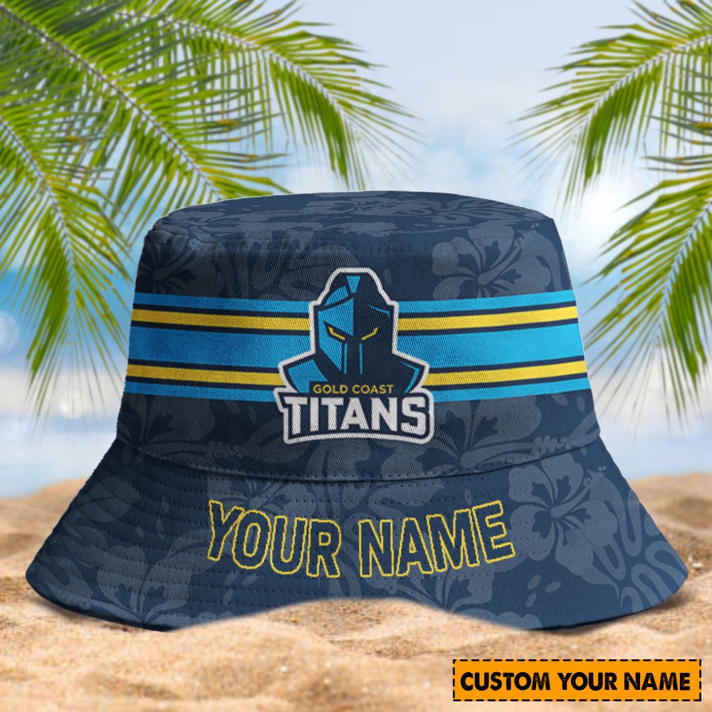 Gold Coast Titans Custom Name Bucket Hat 
