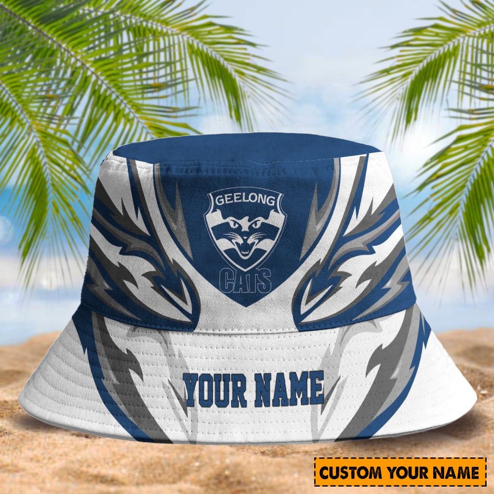 Afl Geelong New Personalized Bucket Hat Custom Name 