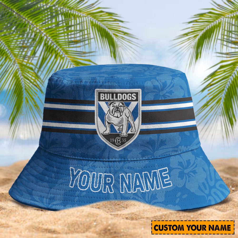 Canterbury-Bankstown Bulldogs Custom Name Bucket Hat 