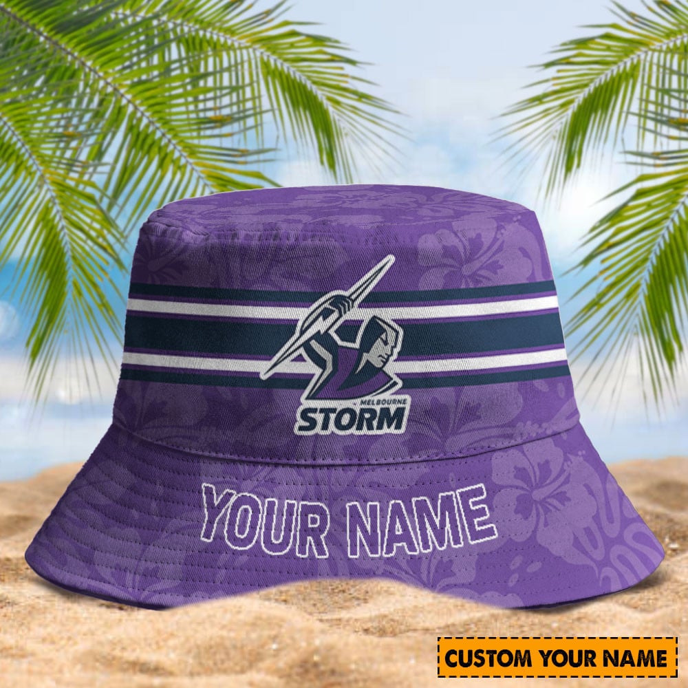 Melbourne Storm Custom Name Bucket Hat 