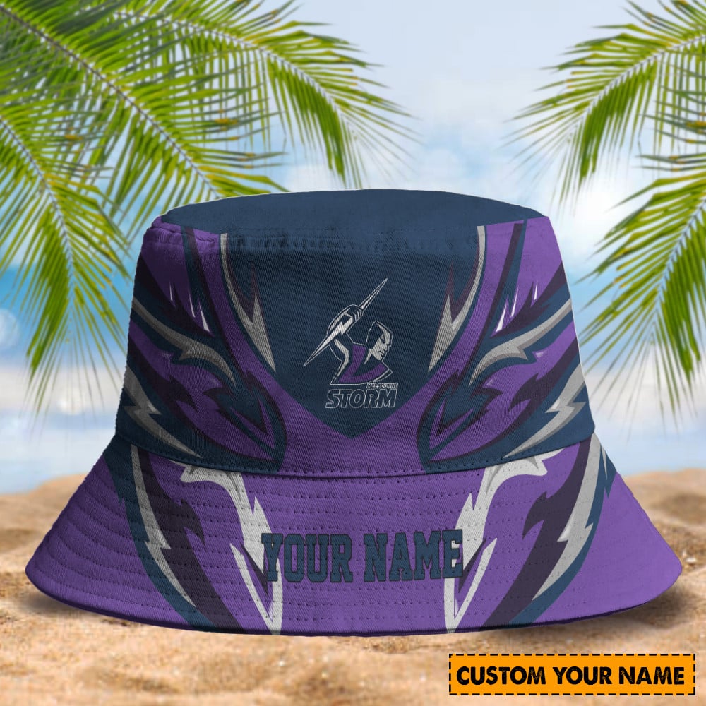 Melbourne Storm Custom Name Bucket Hat 