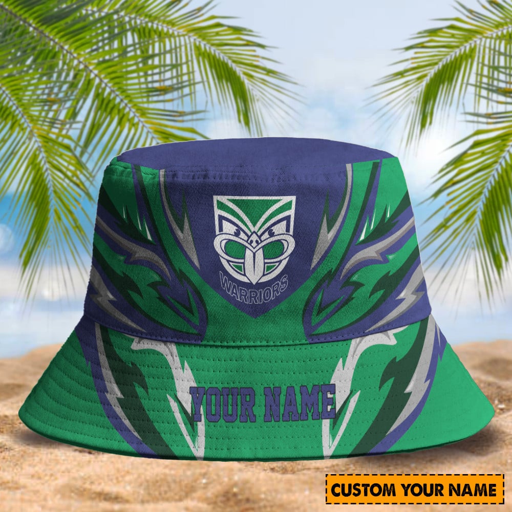 Warriors National Rugby League Club Custom Name Bucket Hat 
