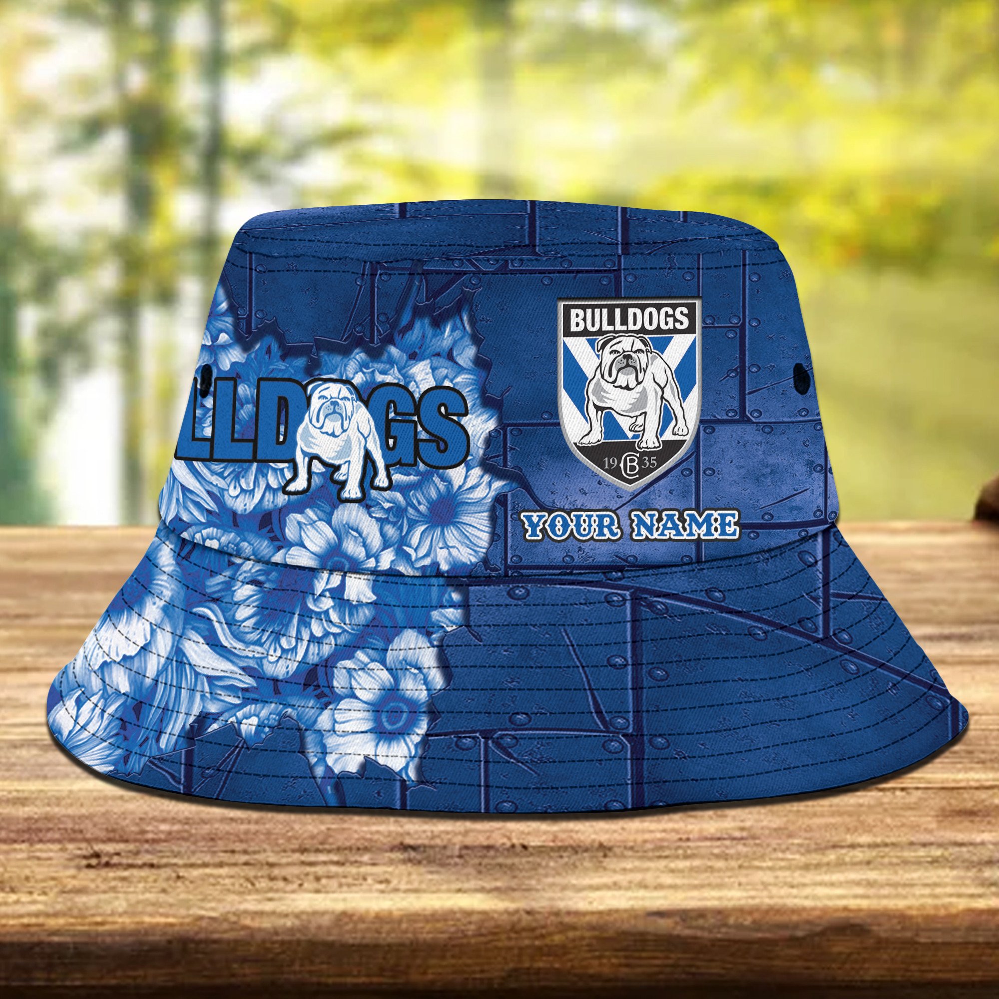 Nrl Bulldogs Personalized Flowers Bucket Hat Gift For Fans