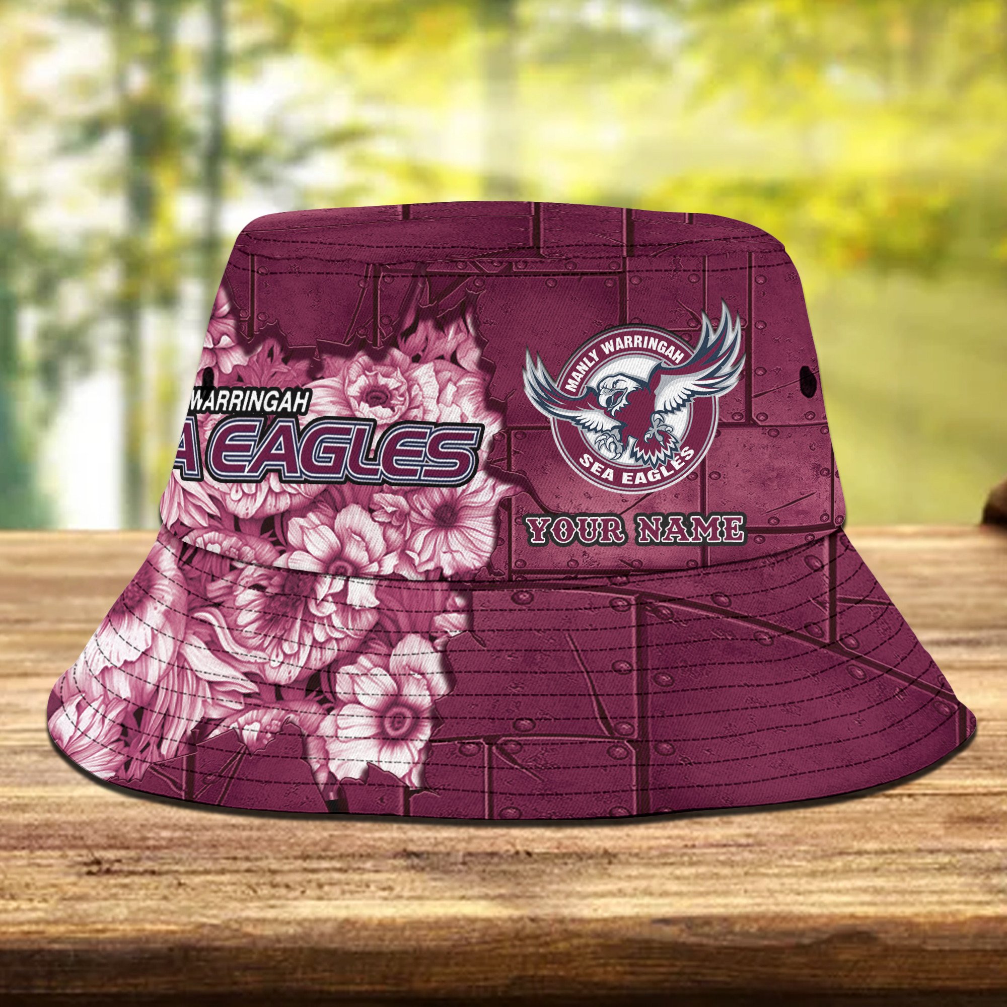Nrl Sea Eagles Personalized Flowers Bucket Hat Gift For Fans