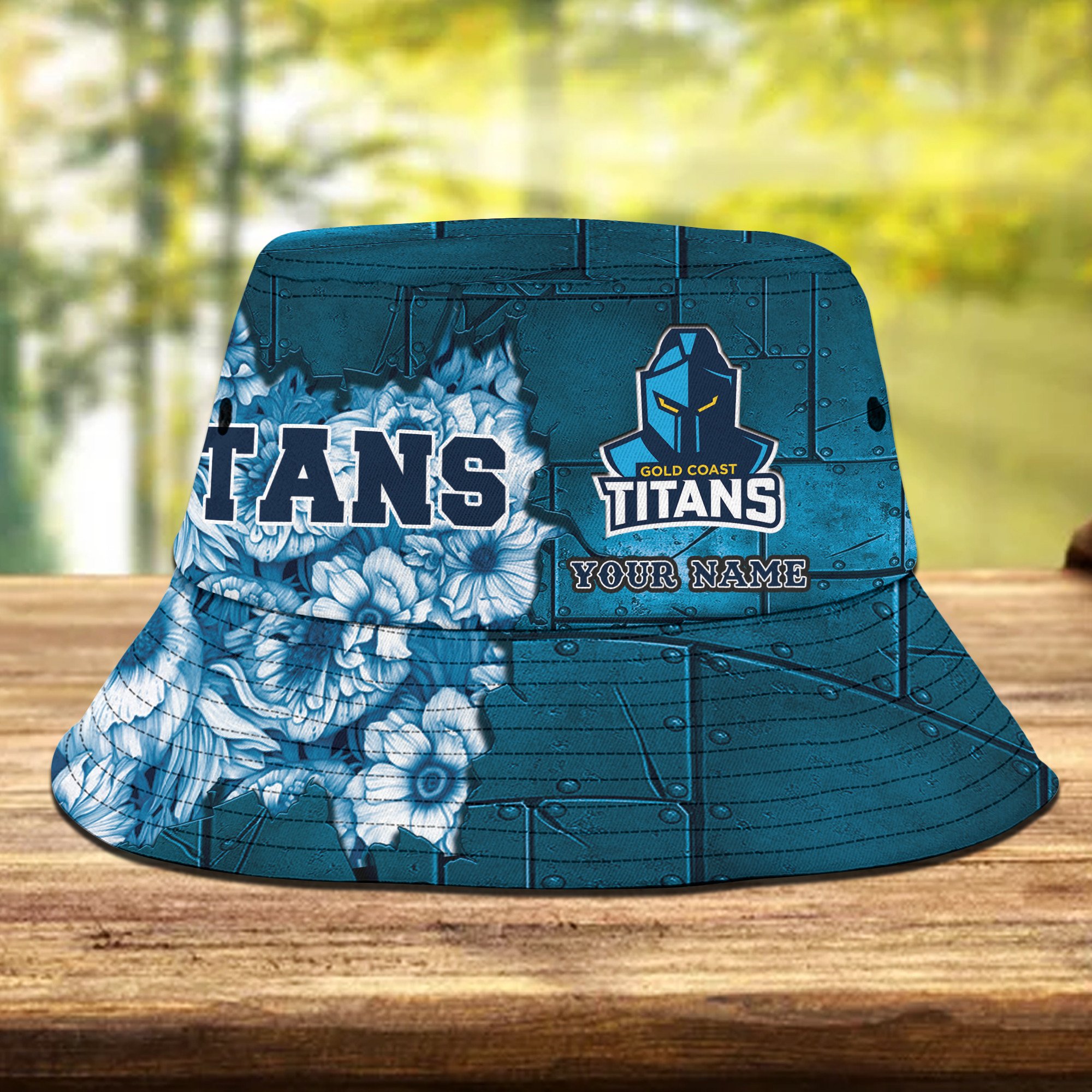 Nrl Titans Personalized Flowers Bucket Hat Gift For Fans