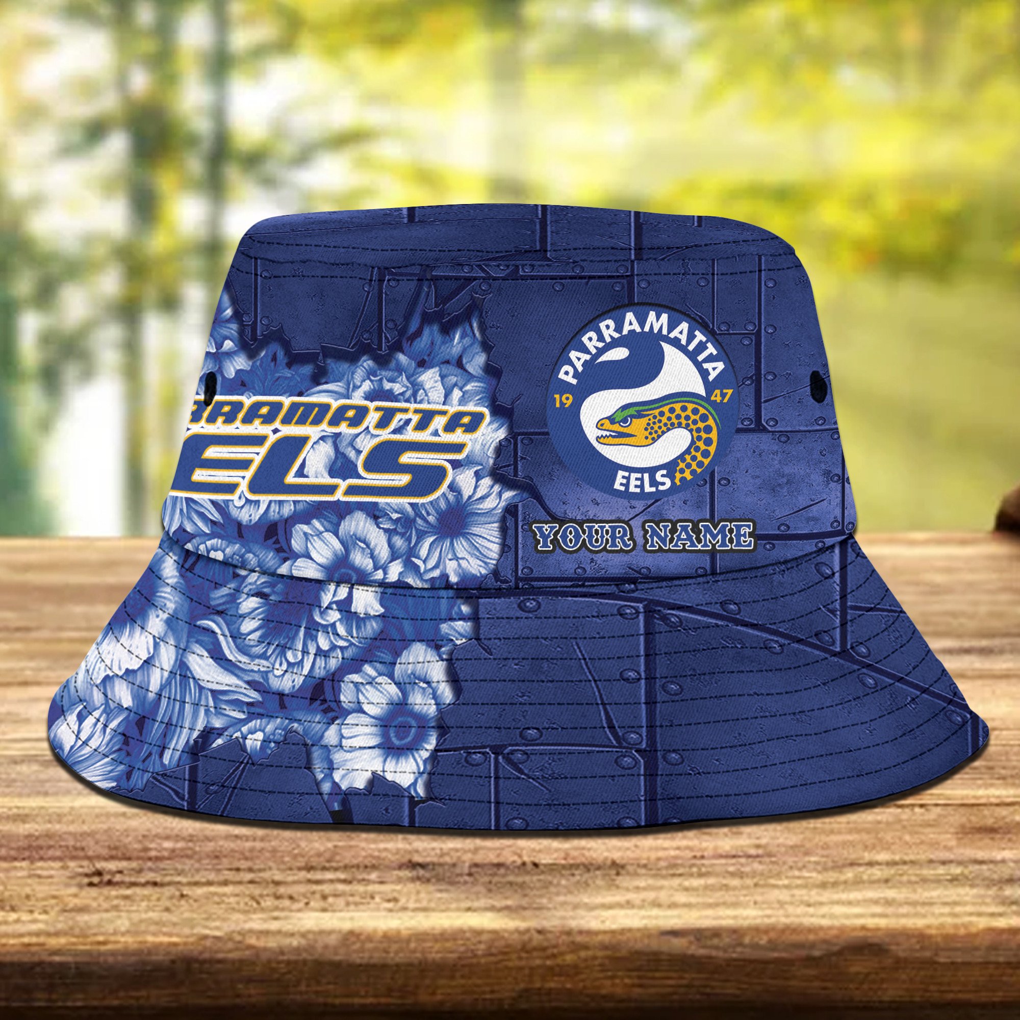 Nrl Eels Personalized Flowers Bucket Hat Gift For Fans