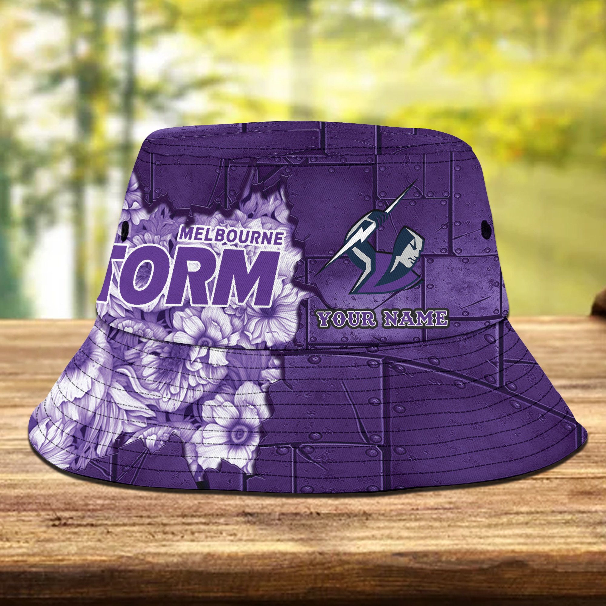 Nrl Storm Personalized Flowers Bucket Hat Gift For Fans