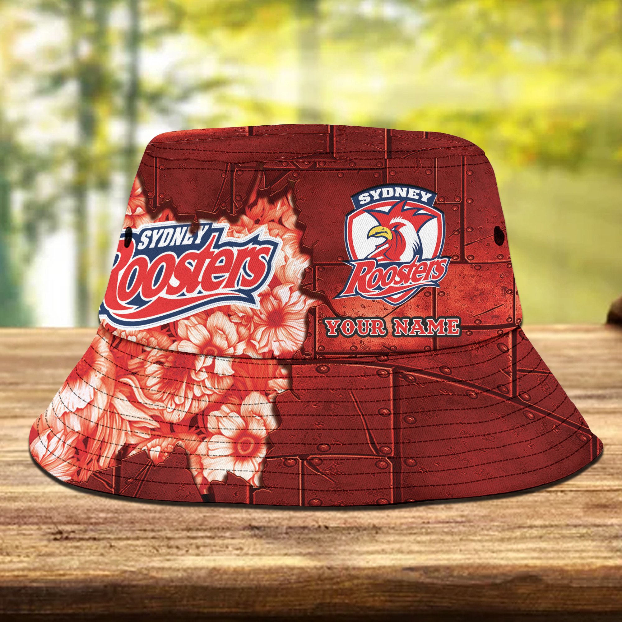 Nrl Roosters Personalized Flowers Bucket Hat Gift For Fans