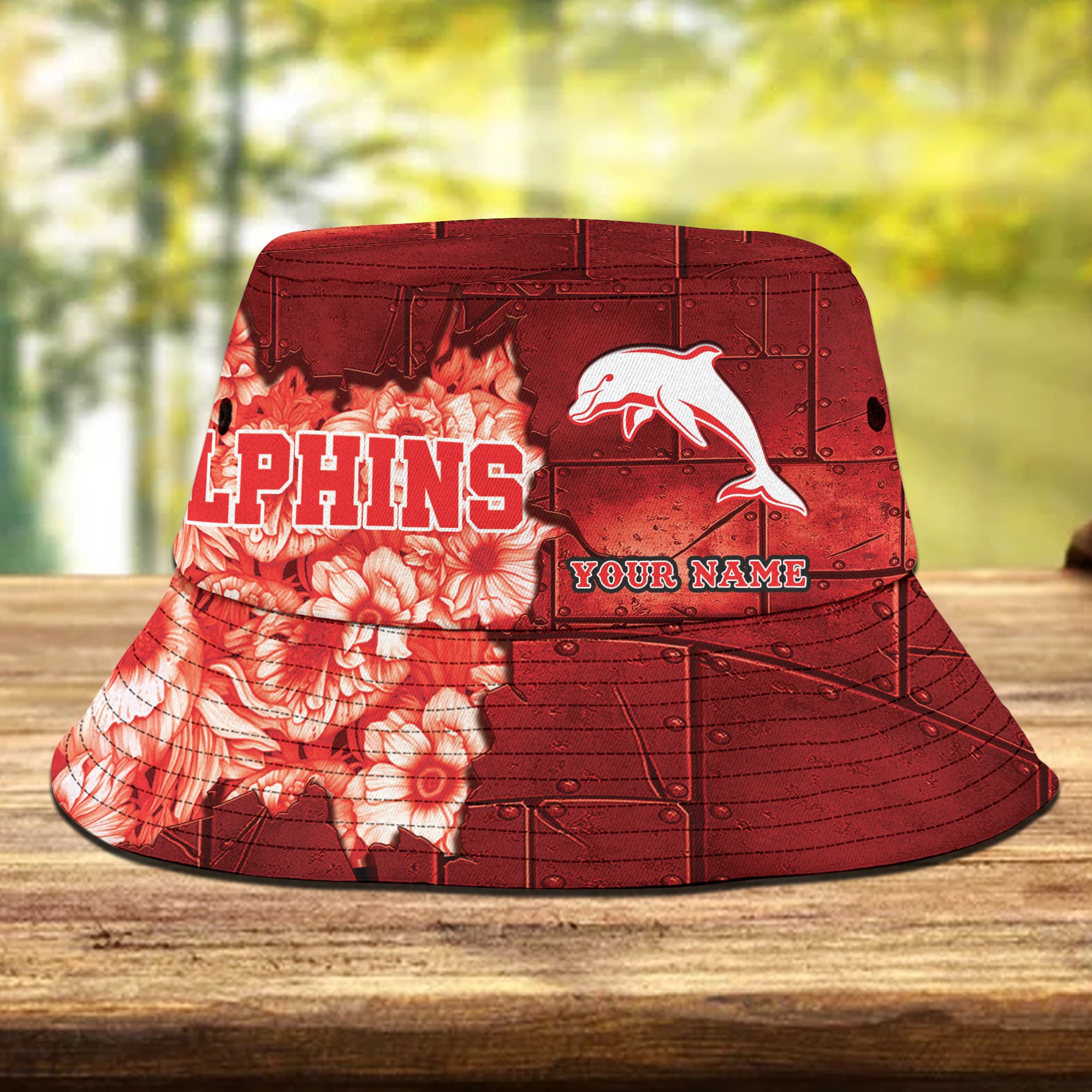 Nrl Dolphins Personalized Flowers Bucket Hat Gift For Fans