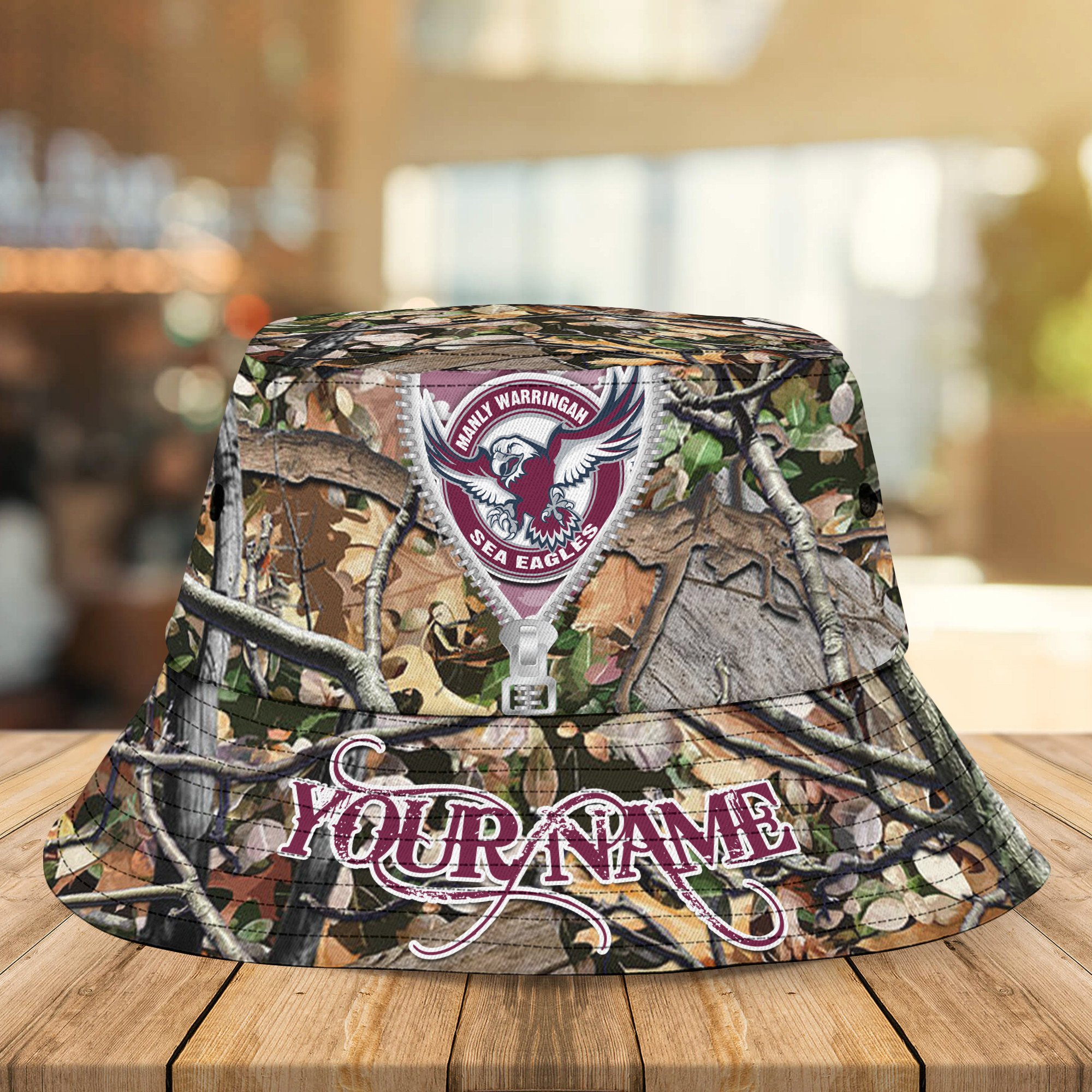Nrl Sea-Eagles Camo Hunting Personalized Bucket Hat For Fans