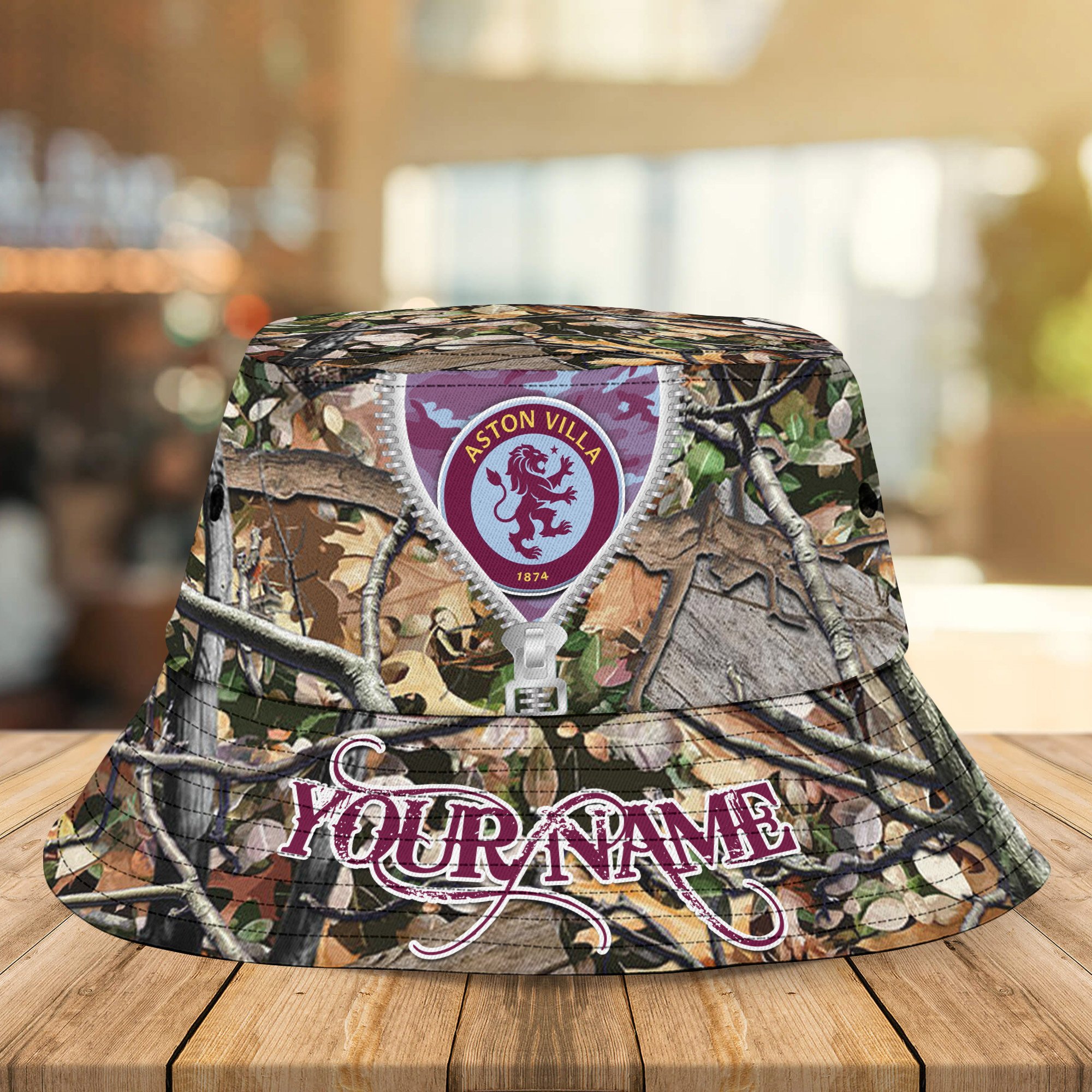 Epl Aston Villa Personalized Bucket Hat For Fans