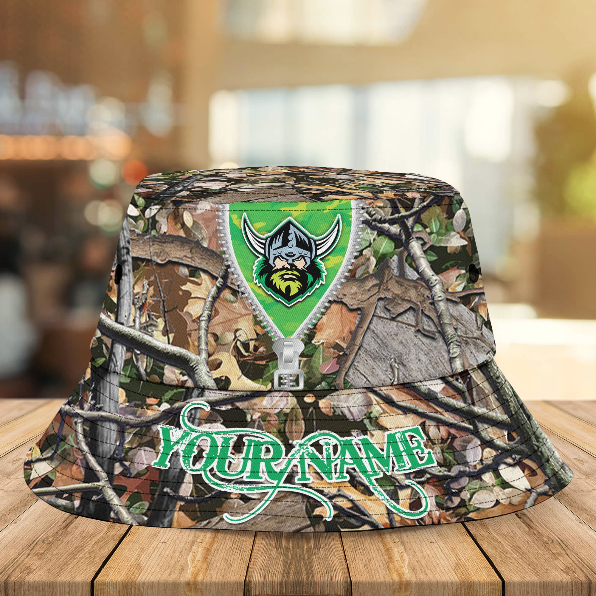 Nrl Raiders Camo Hunting Personalized Bucket Hat For Fans