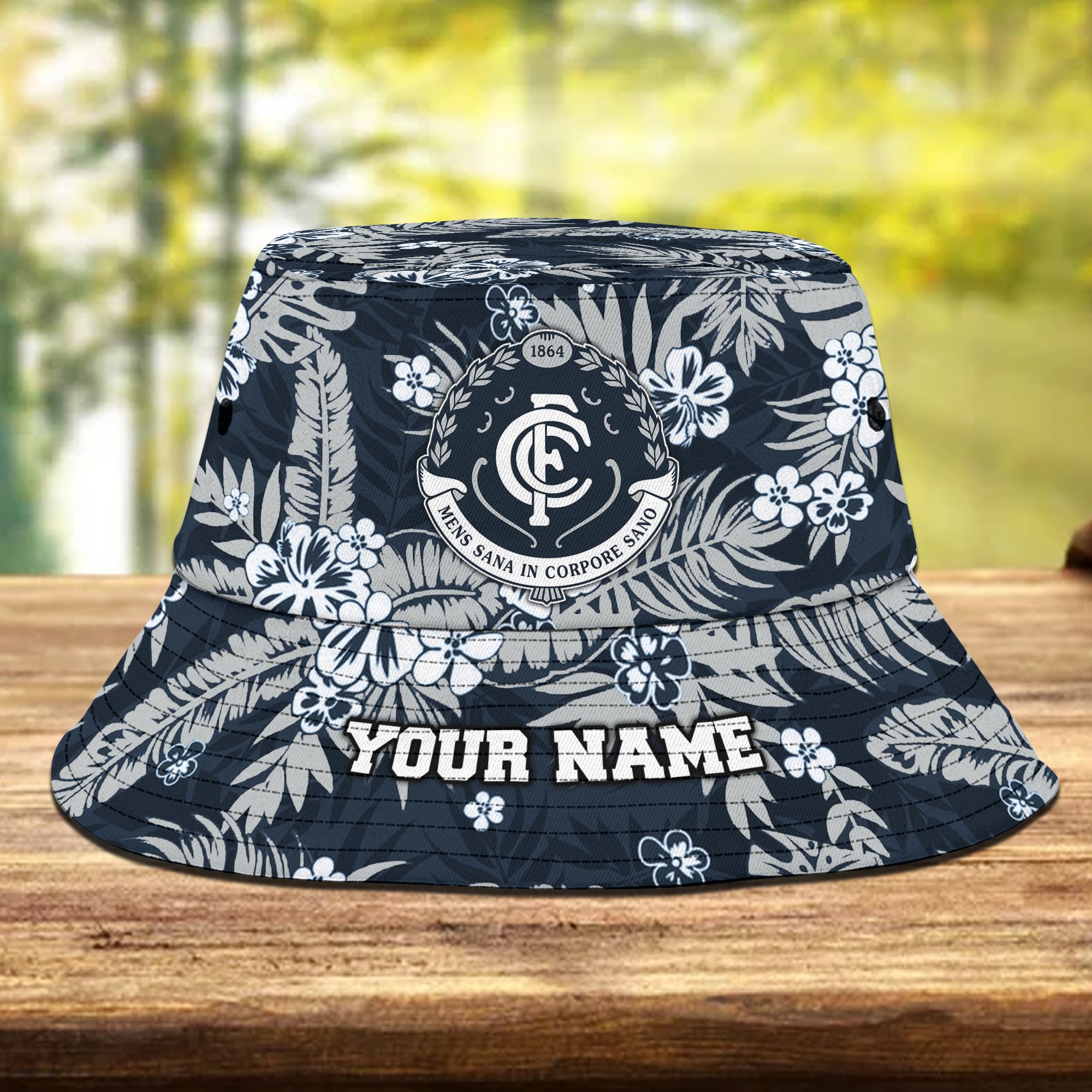 Afl Carlton Blues Bucket Hat Personalized Flowers Gifts For Fans
