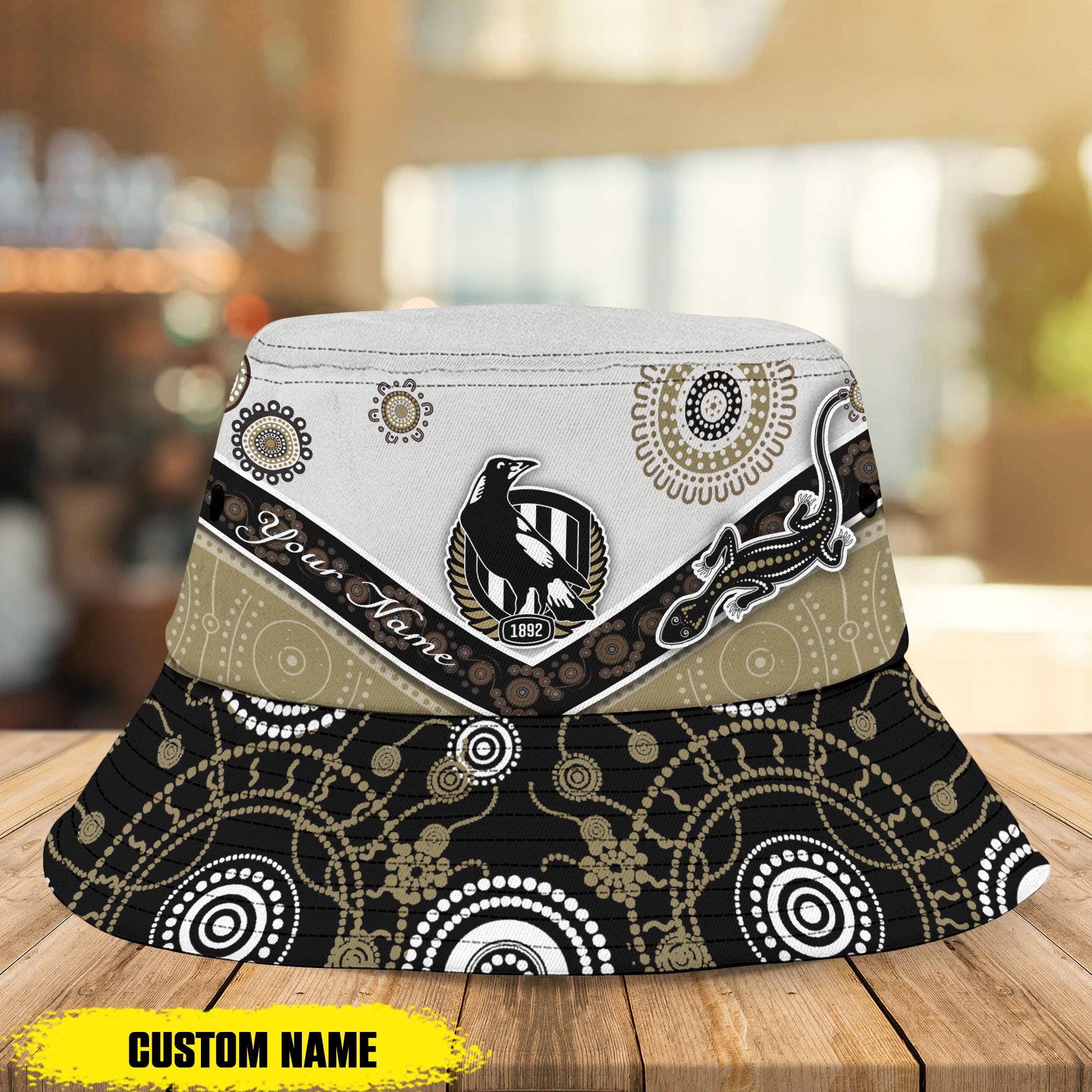 Afl Collingwood Magpies Bucket Hat Personalized For Fans