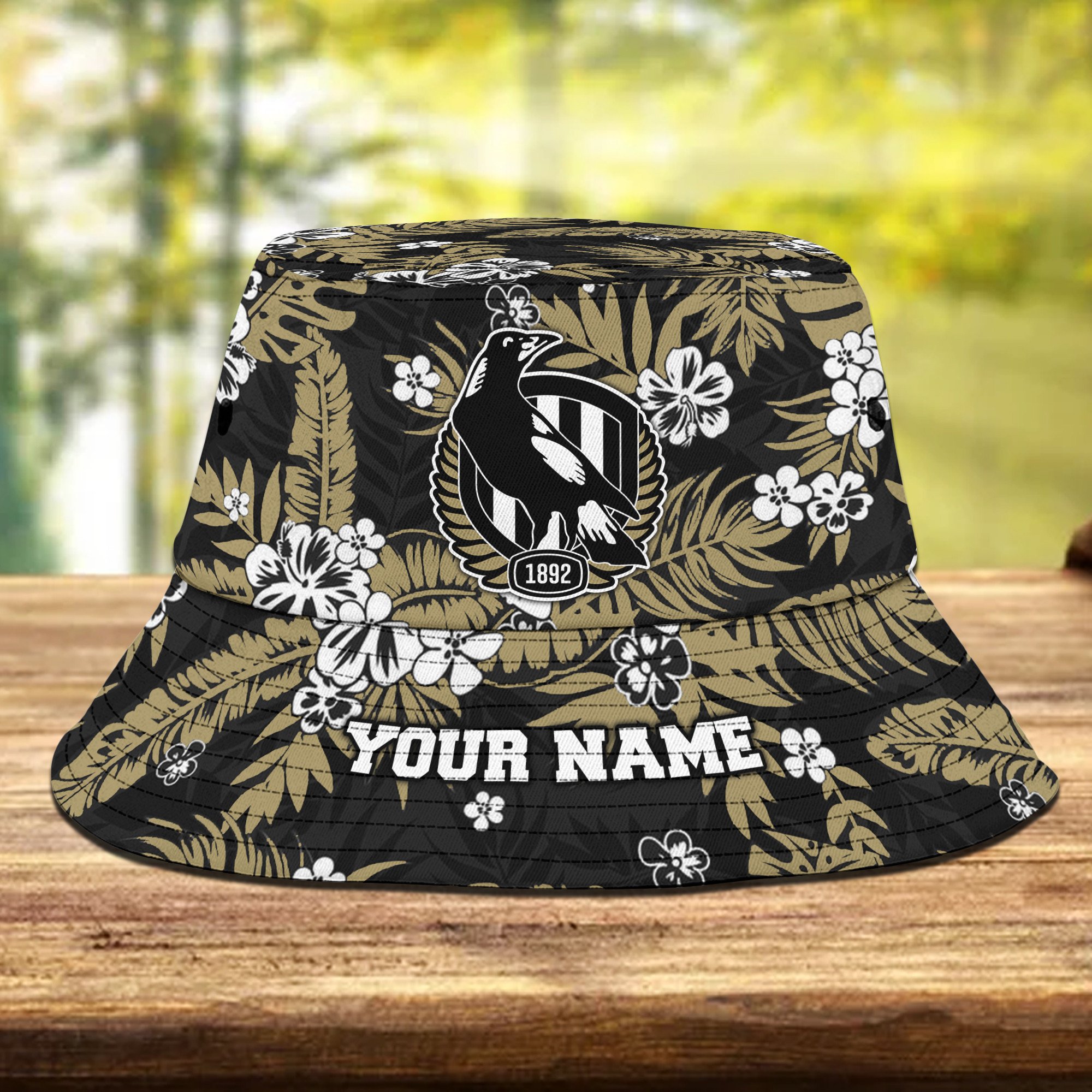 Afl Collingwood Magpies Bucket Hat Personalized Flowers Gifts For Fans