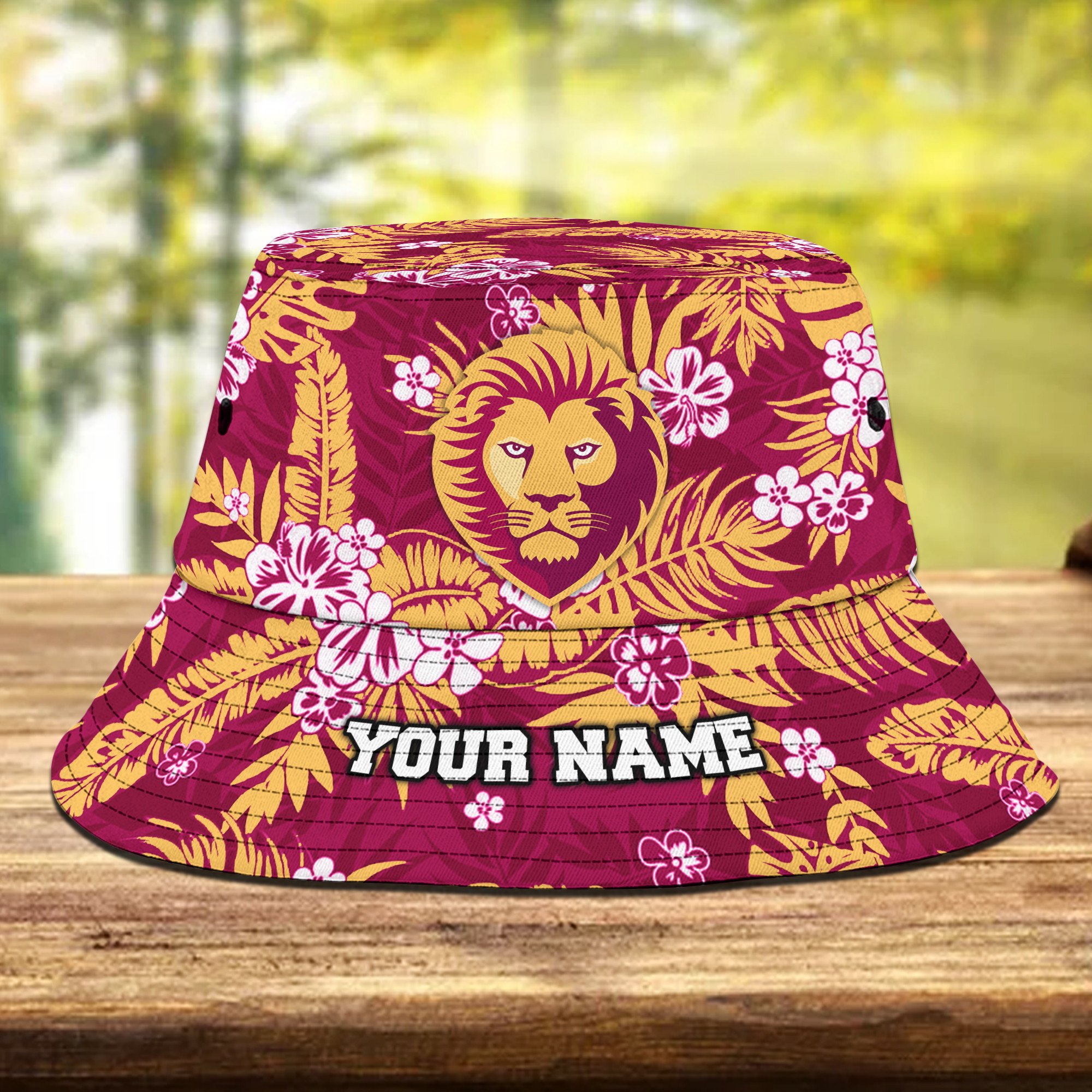 Afl Brisbane Lions Bucket Hat Personalized Flowers Gifts For Fans
