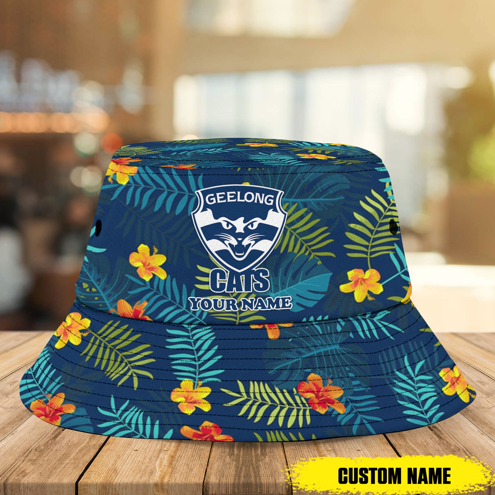 Afl Geelong Cats Bucket Hat Custom Name Flowers Gifts For Fans