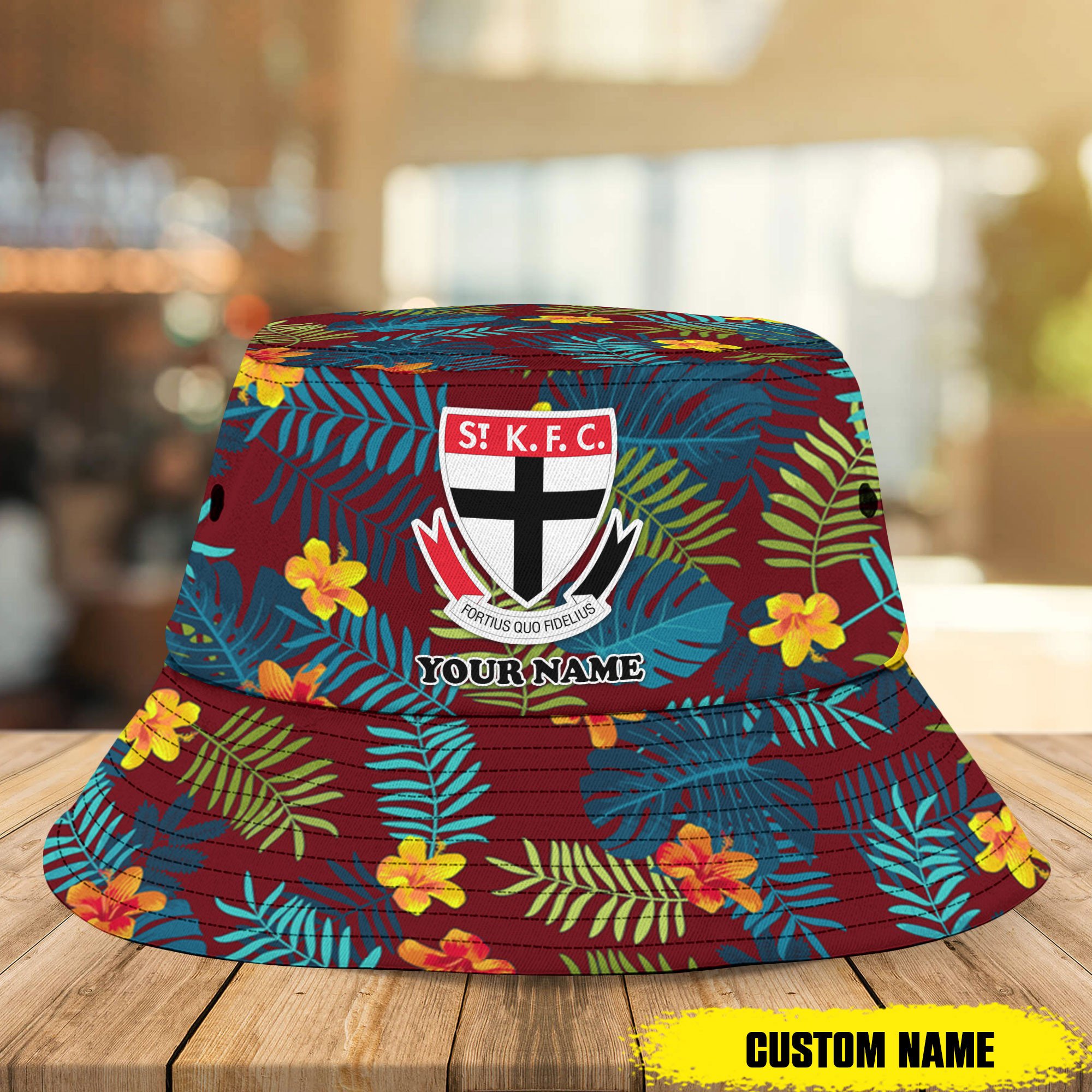 Afl St Kilda Saints Bucket Hat Custom Name Flowers Gifts For Fans