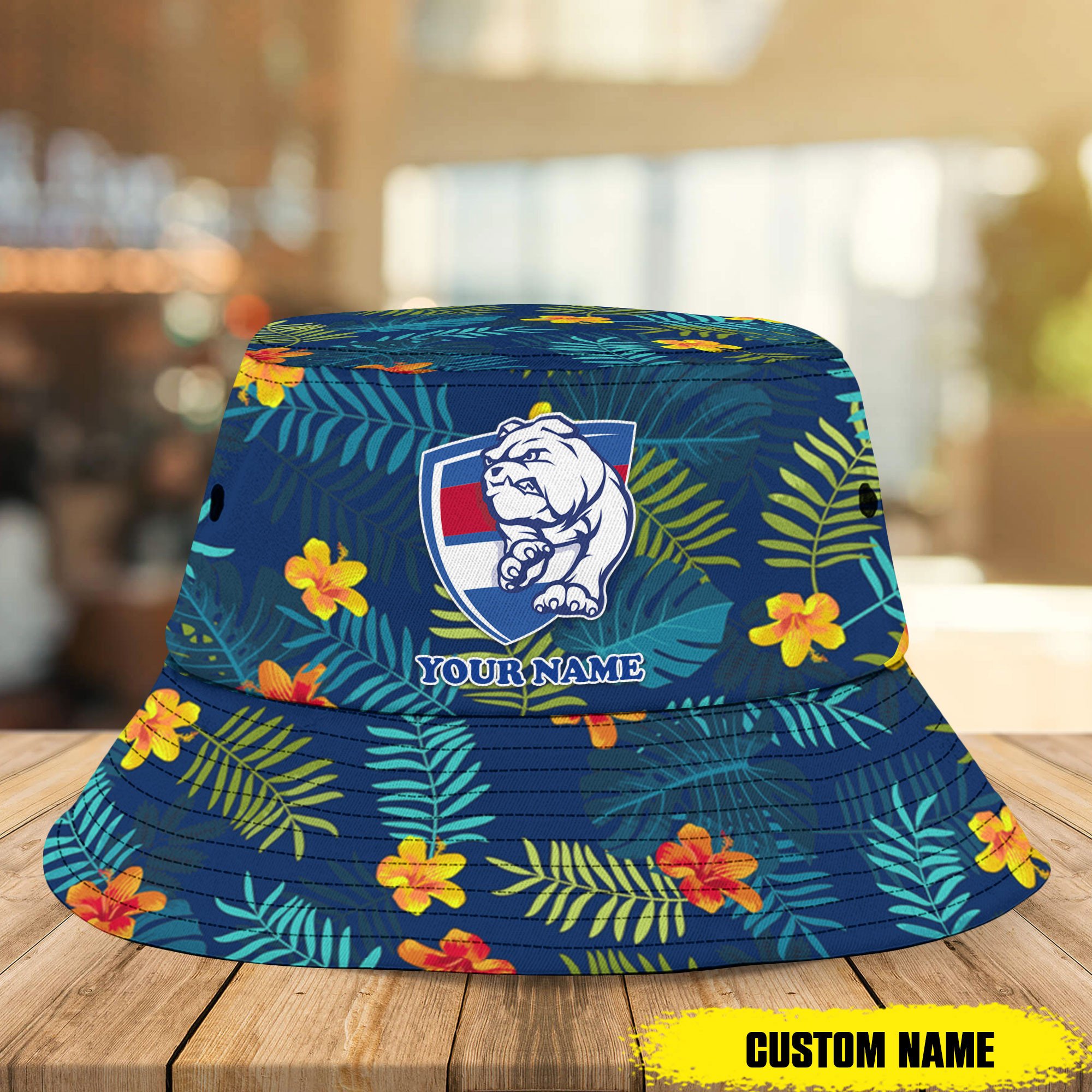 Afl Western Bulldogs Bucket Hat Custom Name Flowers Gifts For Fans