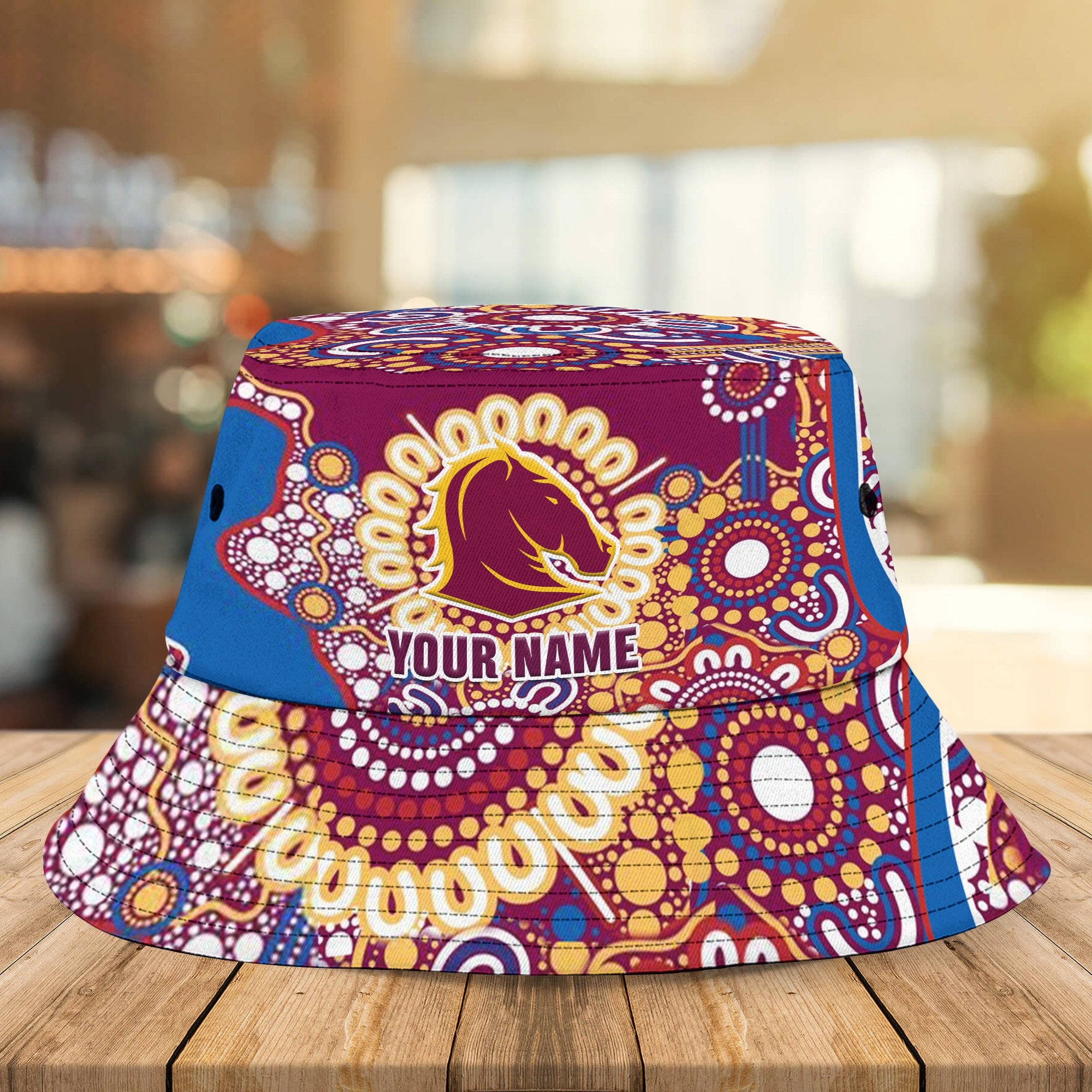 Afl Brisbane Broncos Indigenous New Personalized Bucket Hat For Fans