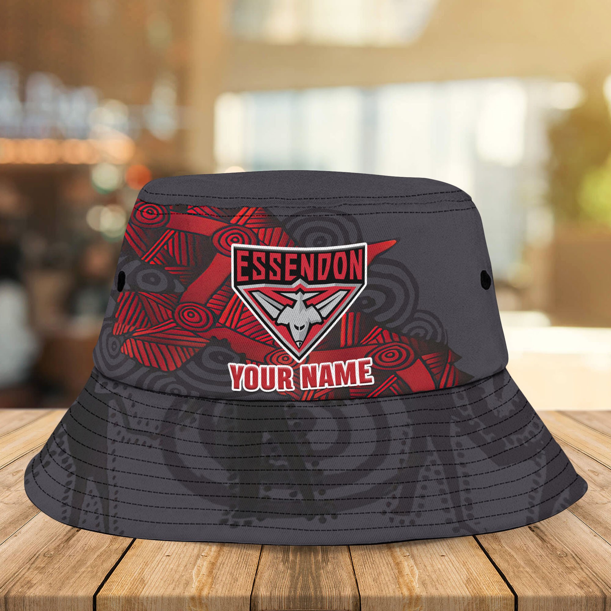 Afl Essendon Bombers Indigenous New Personalized Bucket Hat For Fans