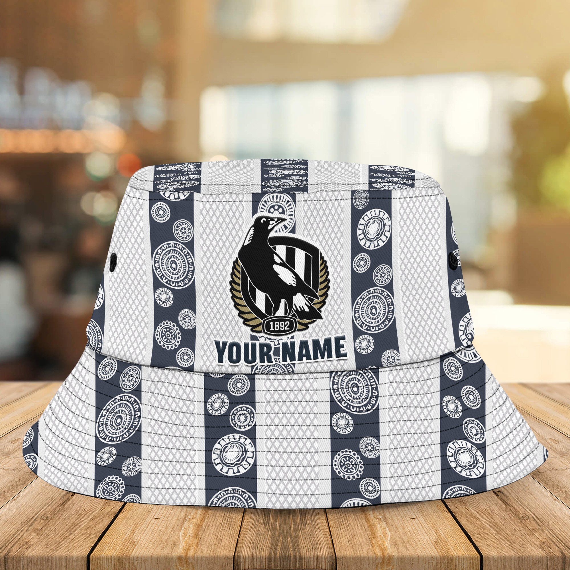 Afl Collingwood Magpies Indigenous New Personalized Bucket Hat For Fans