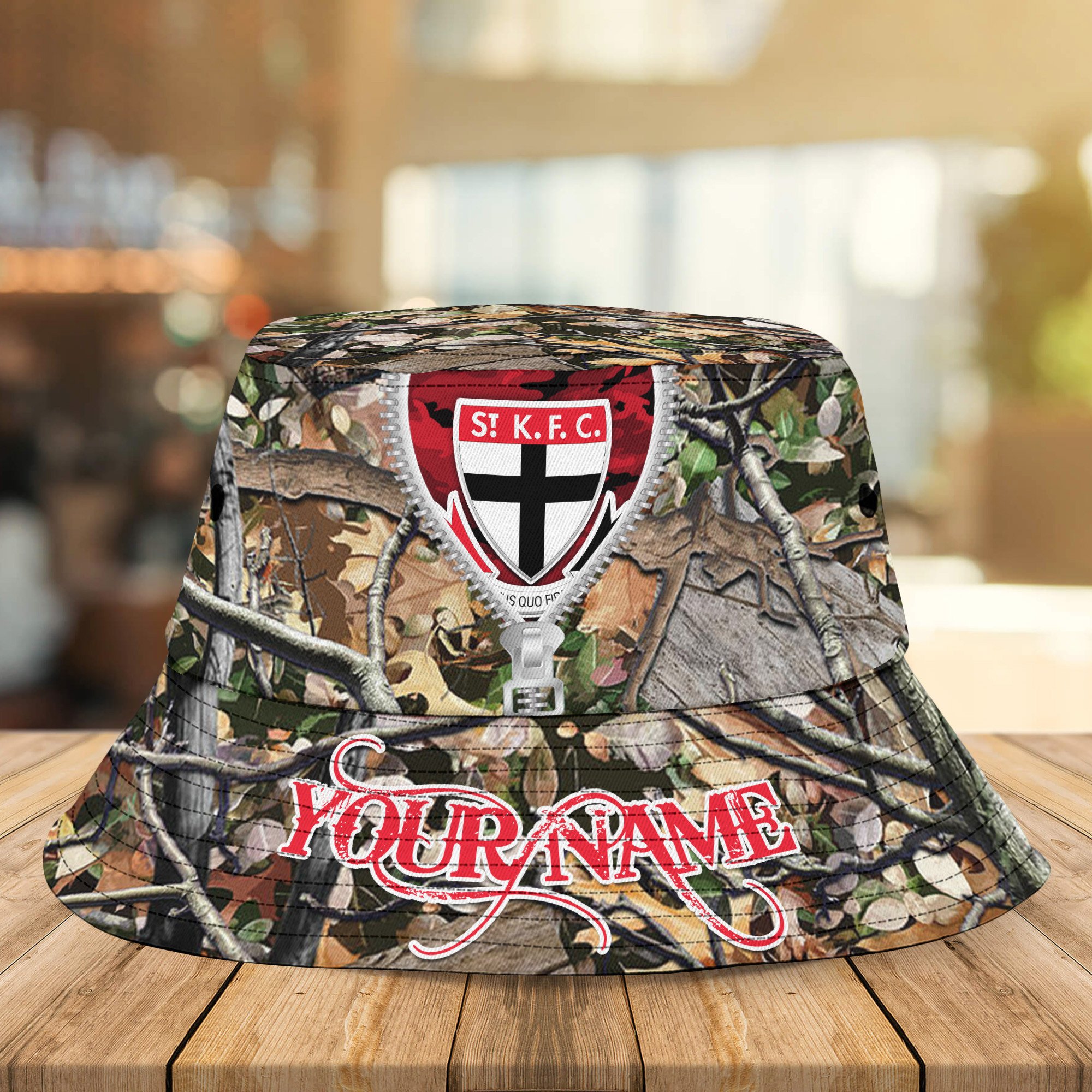 Afl St Kilda Saints Camo Hunting Bucket Hat Personalized For Fans