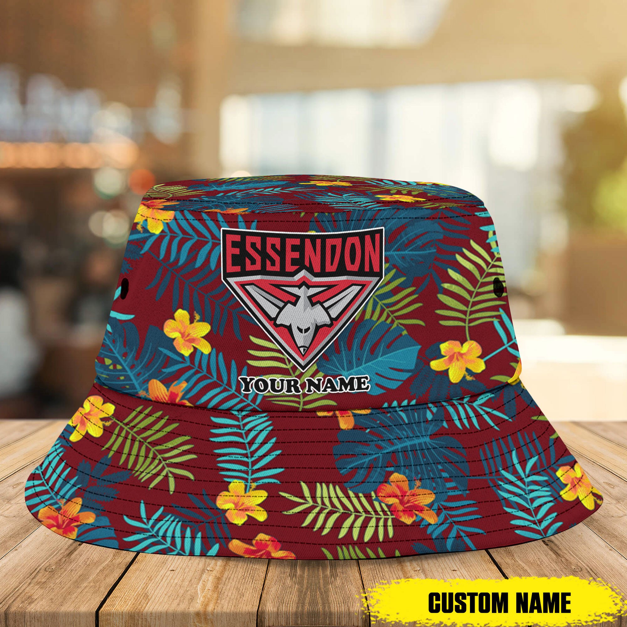 Afl Essendon Bombers Bucket Hat Custom Name Flowers Gifts For Fans