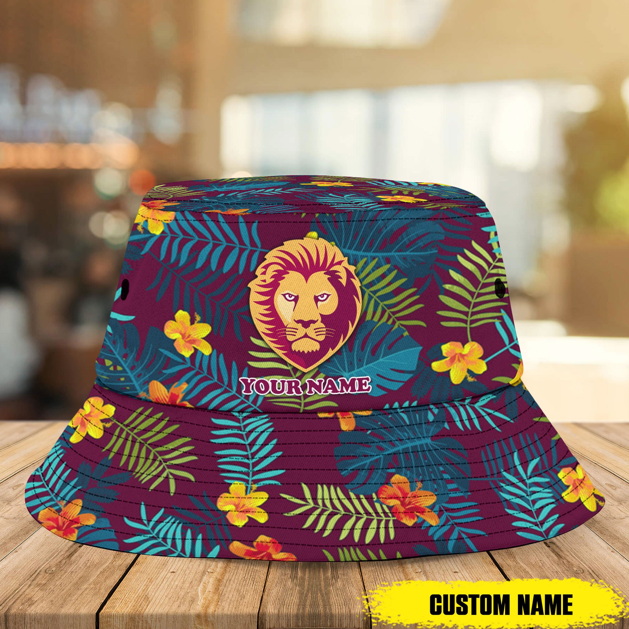 Afl Brisbane Lions Bucket Hat Custom Name Flowers Gifts For Fans