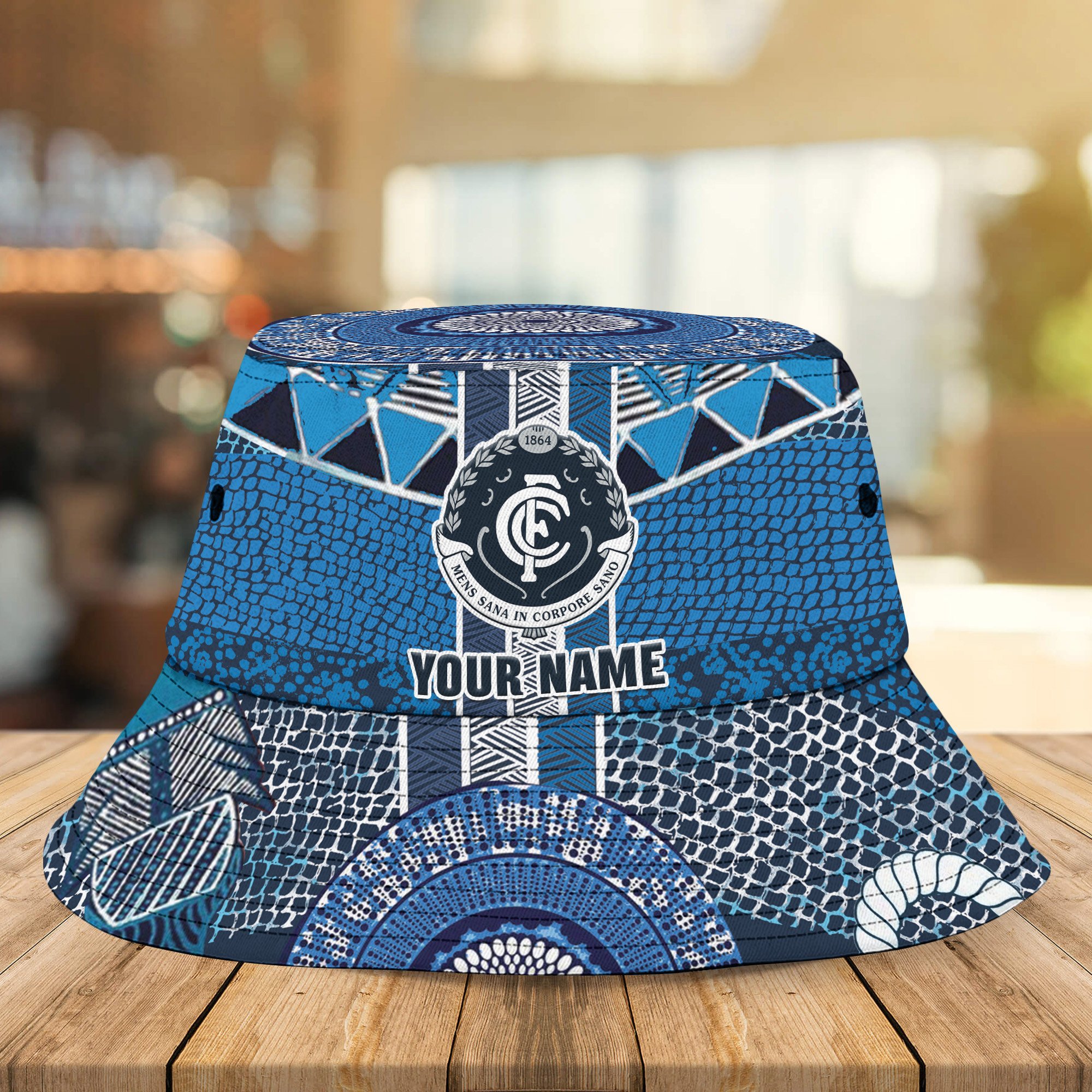 Afl Carlton Blues Indigenous New Personalized Bucket Hat For Fans