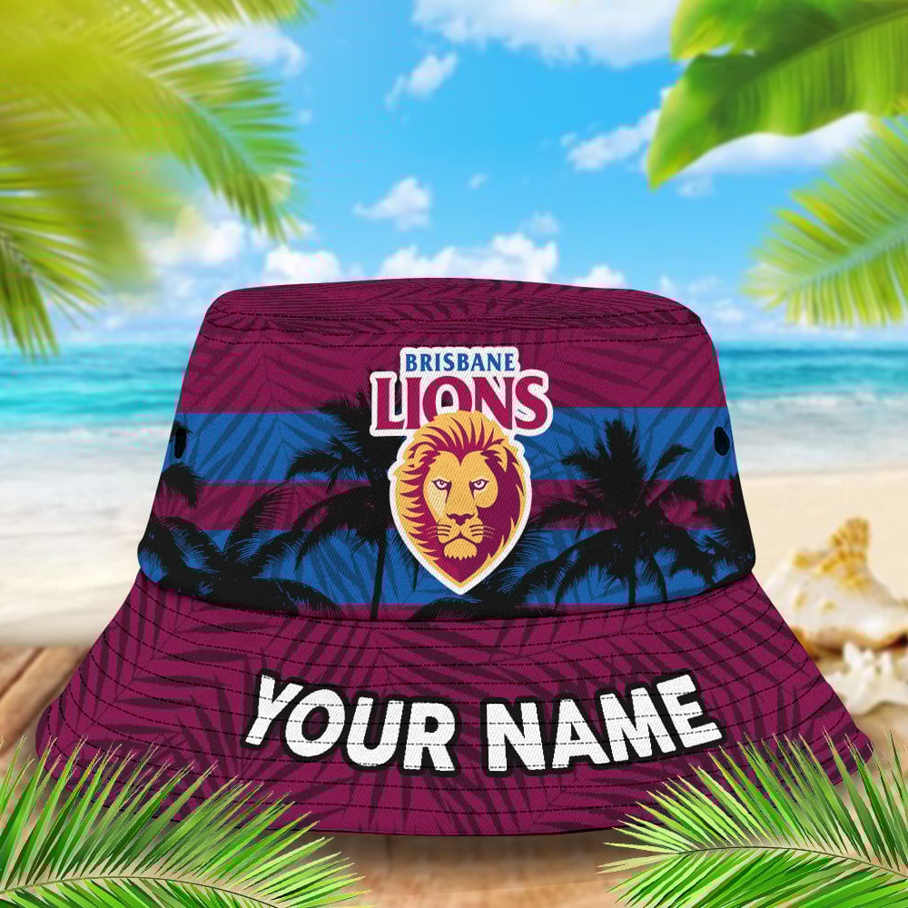 Afl Brisbane Lions Personalized Bucket Hat For Fans