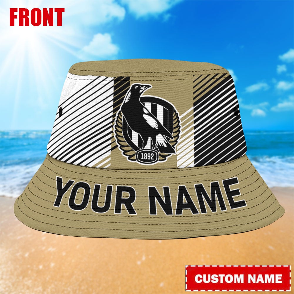 Afl Collingwood Magpies Personalized Bucket Hat For Fans