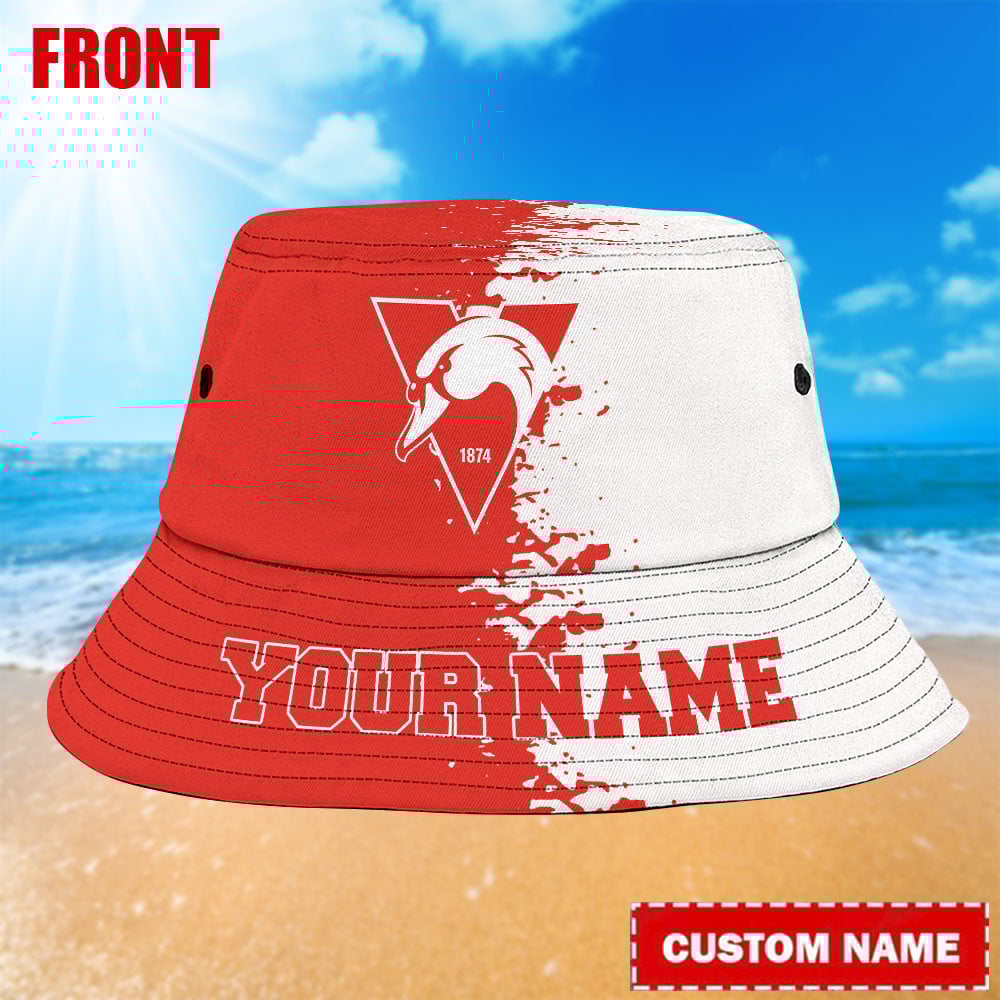 Afl Sydney Swans Personalized Bucket Hat For Fans